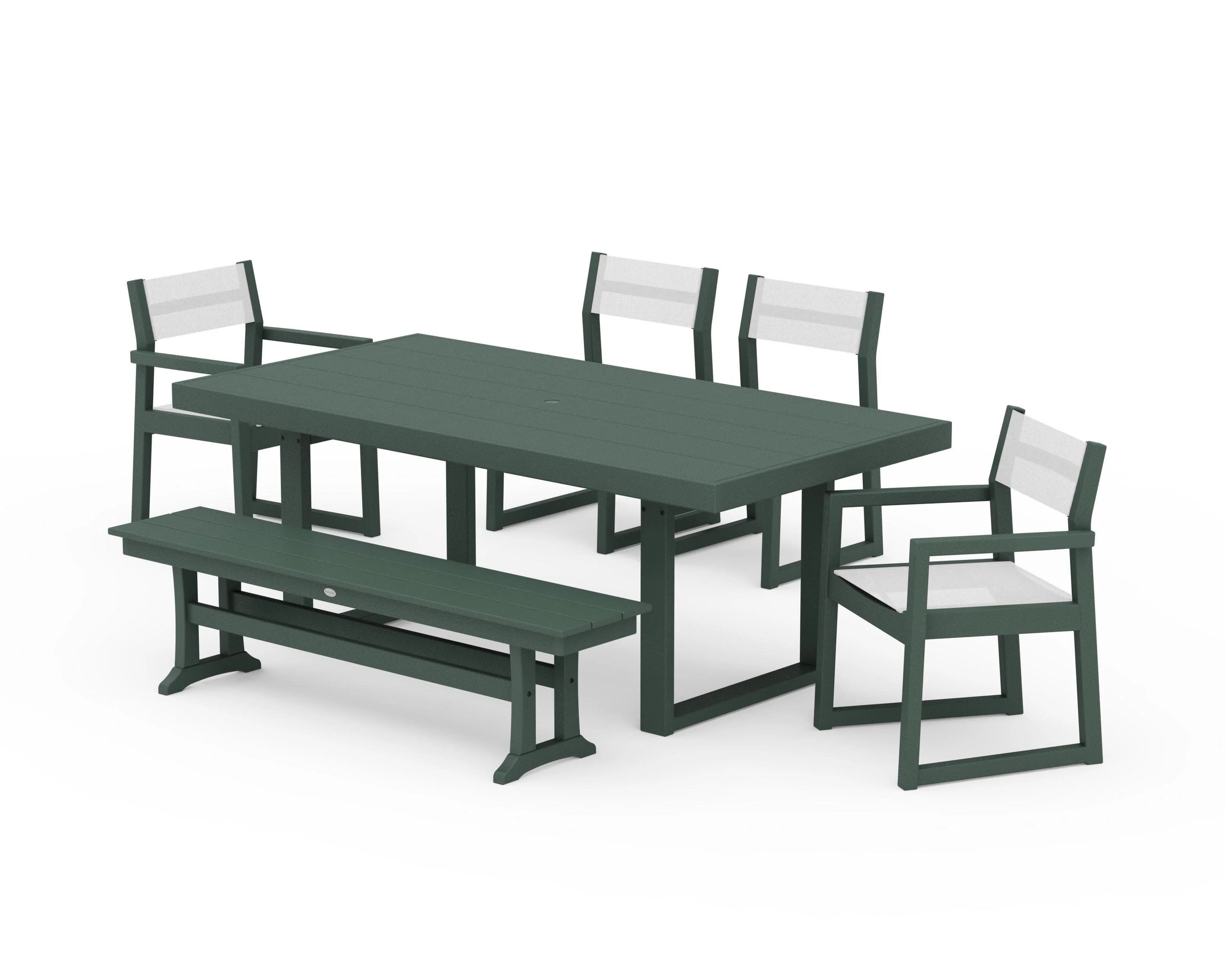 EDGE Sling 6-Piece Dining Set with Bench - Image 25