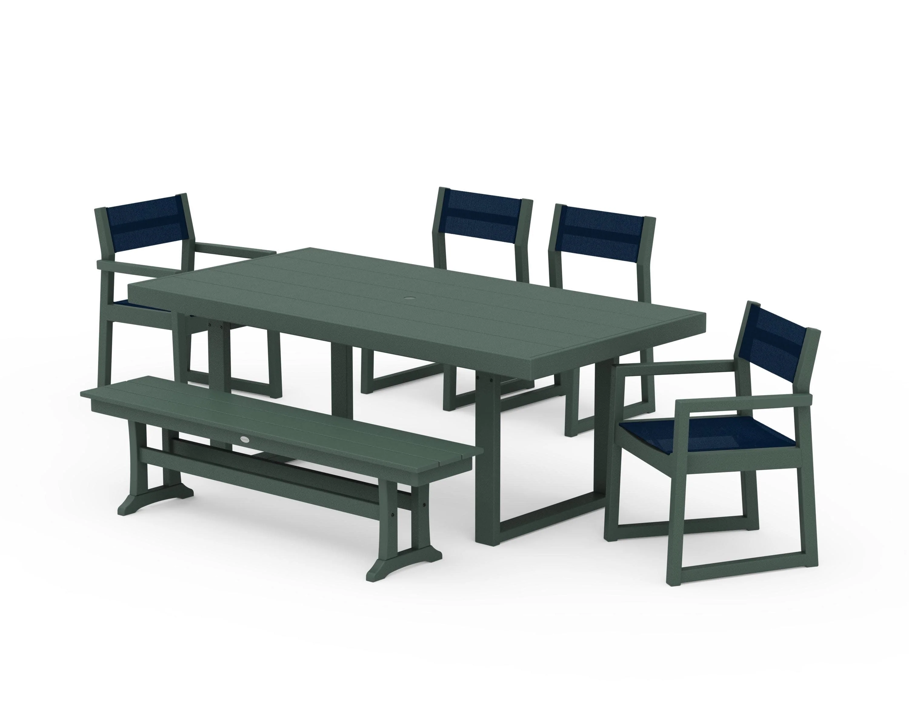 EDGE Sling 6-Piece Dining Set with Bench - Image 26