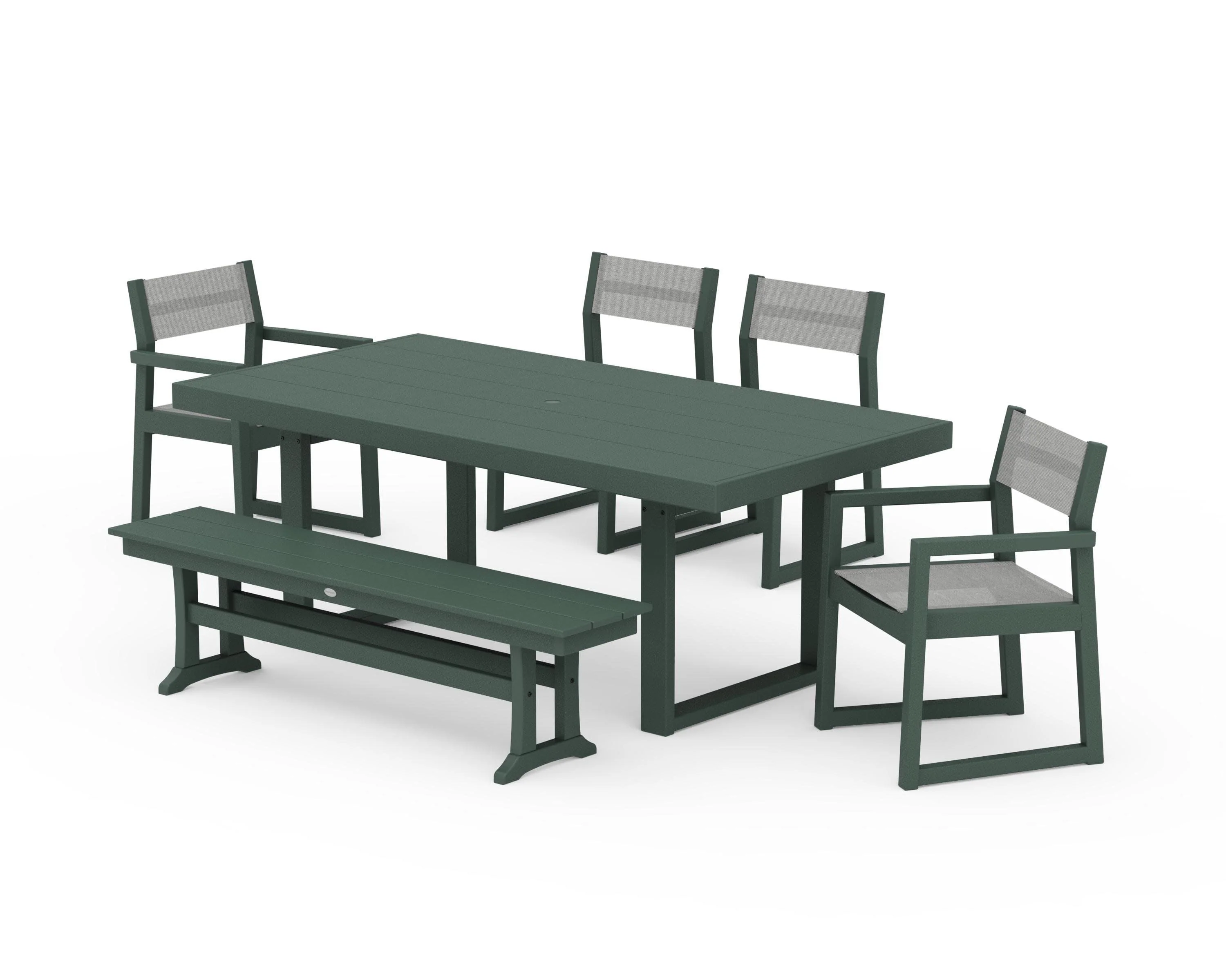 EDGE Sling 6-Piece Dining Set with Bench - Image 27