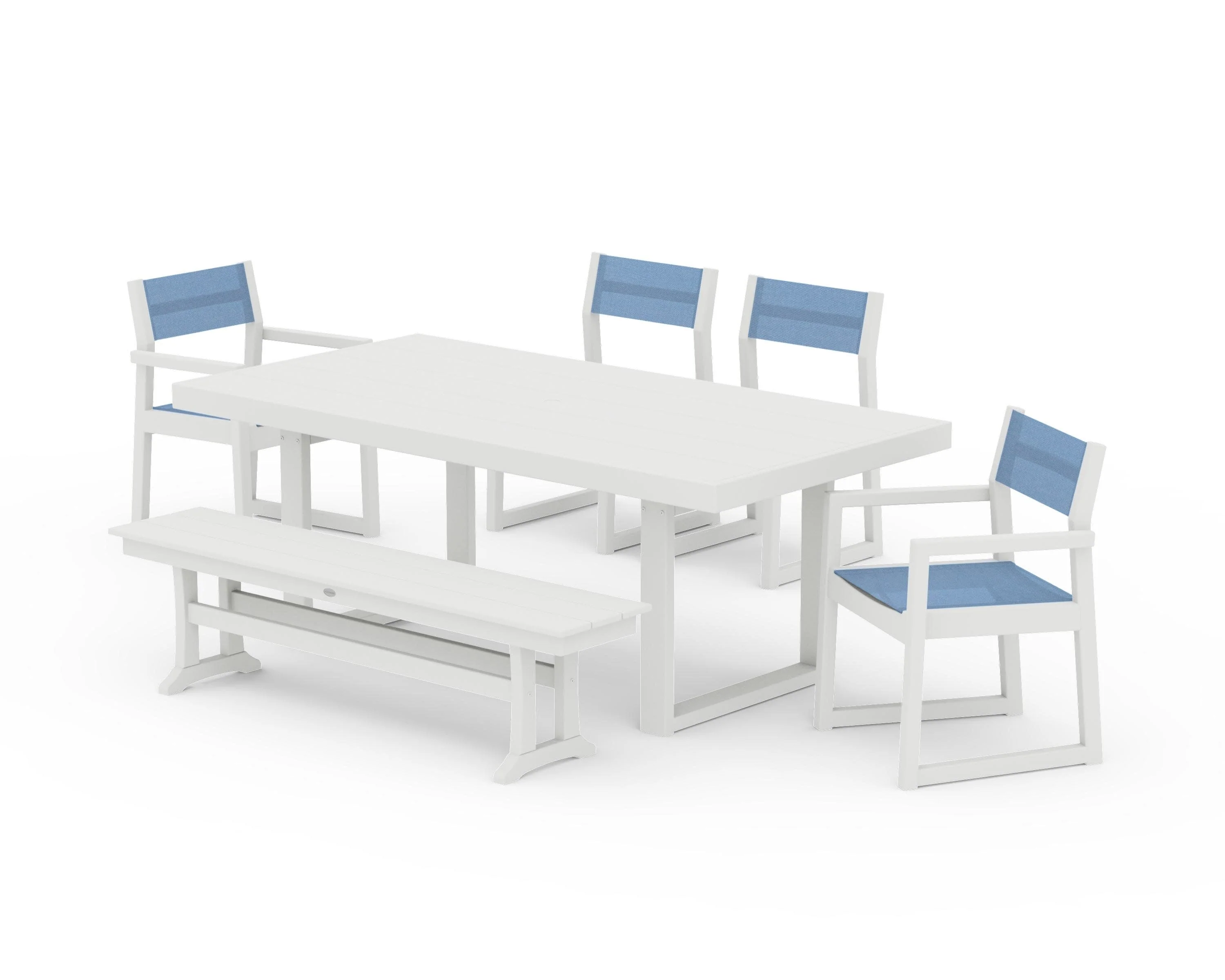 EDGE Sling 6-Piece Dining Set with Bench - Image 5