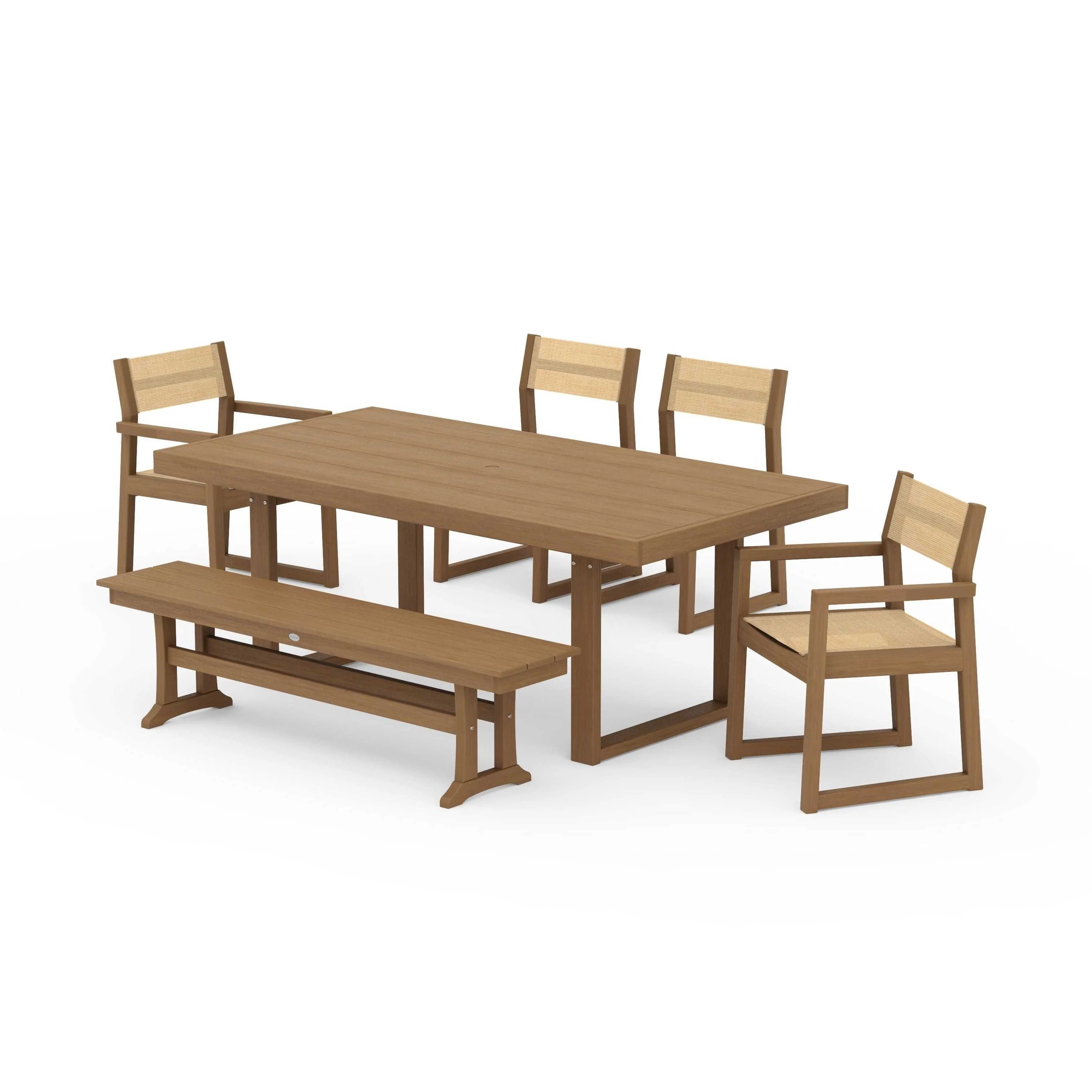 EDGE Sling 6-Piece Dining Set with Bench - Image 71