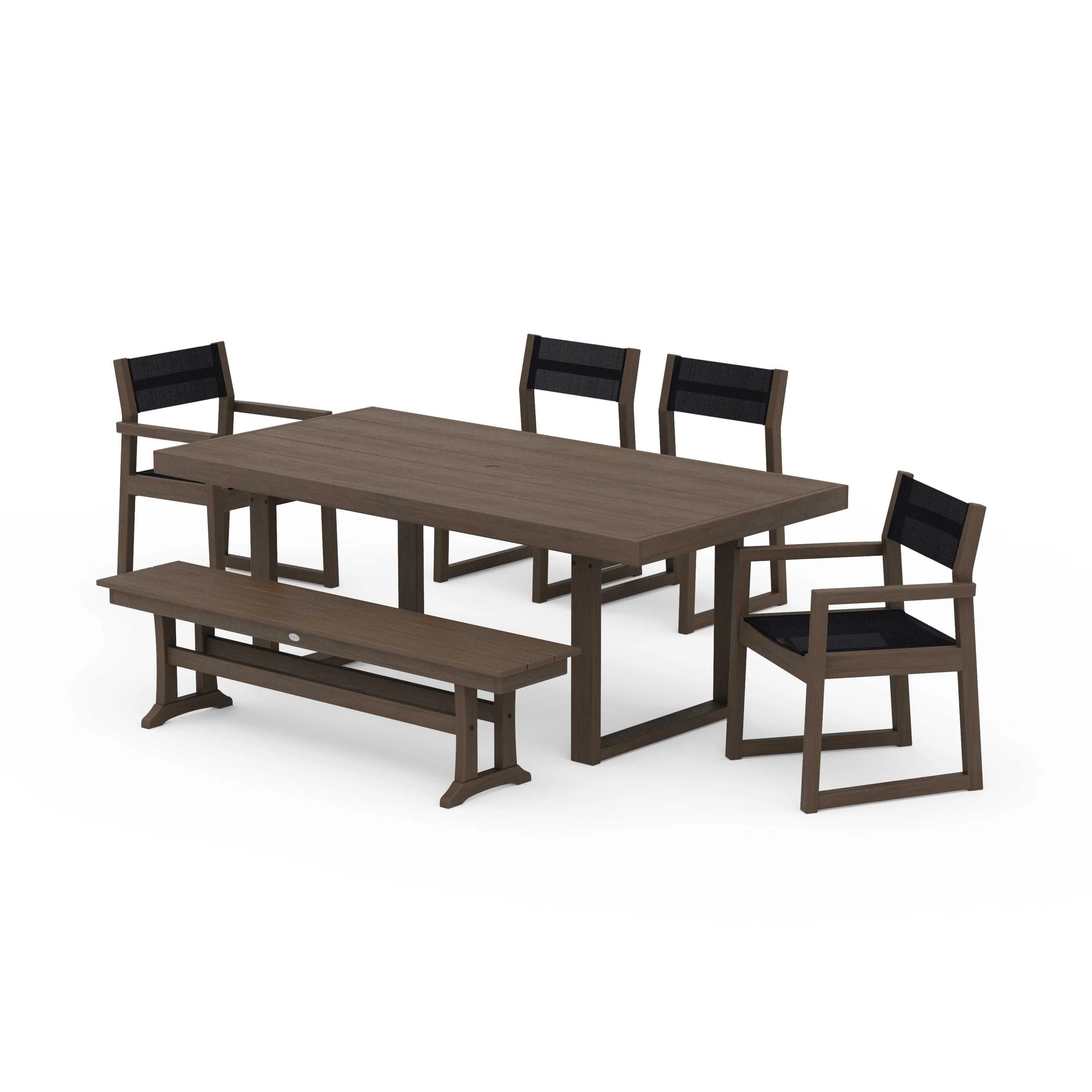 EDGE Sling 6-Piece Dining Set with Bench - Image 89