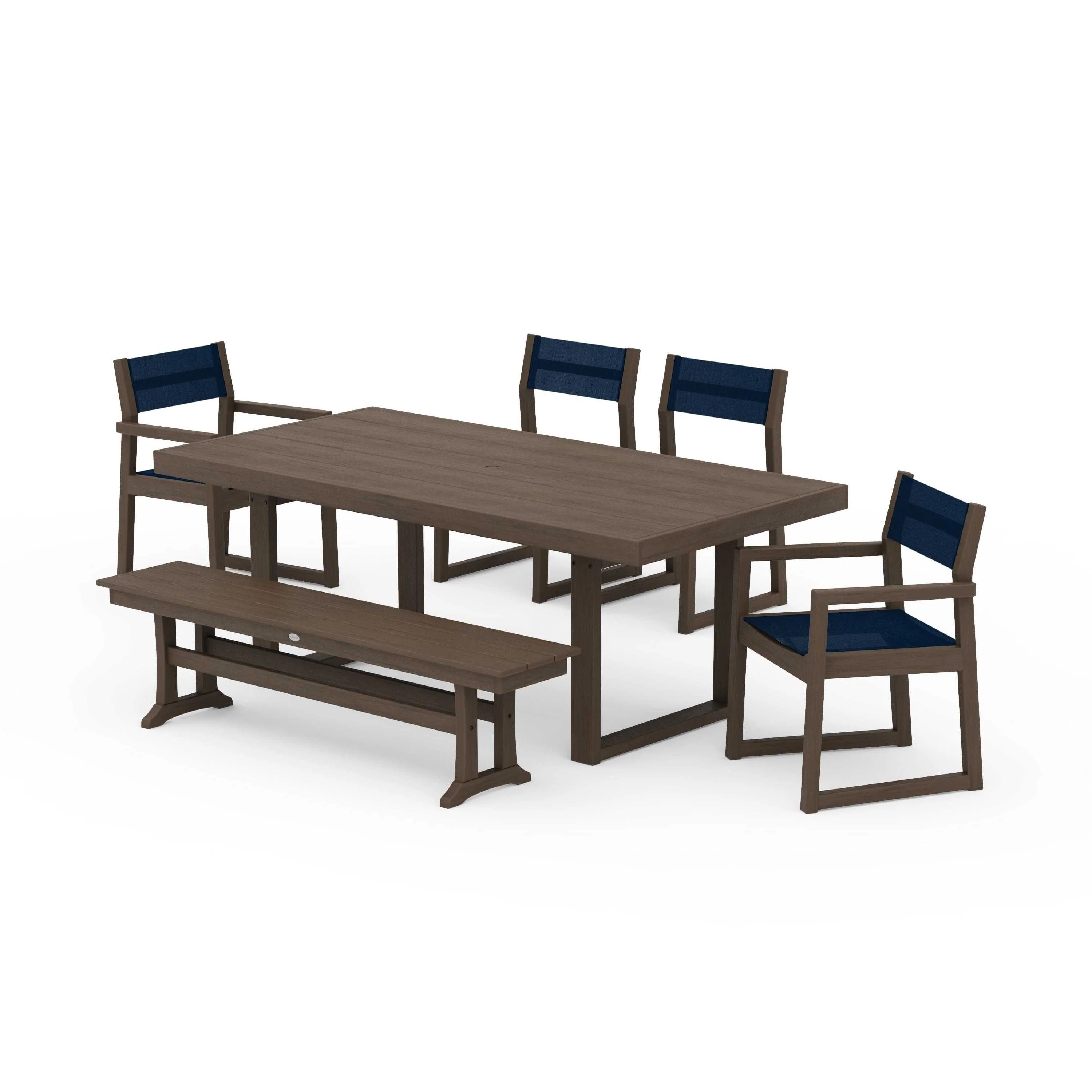 EDGE Sling 6-Piece Dining Set with Bench - Image 94