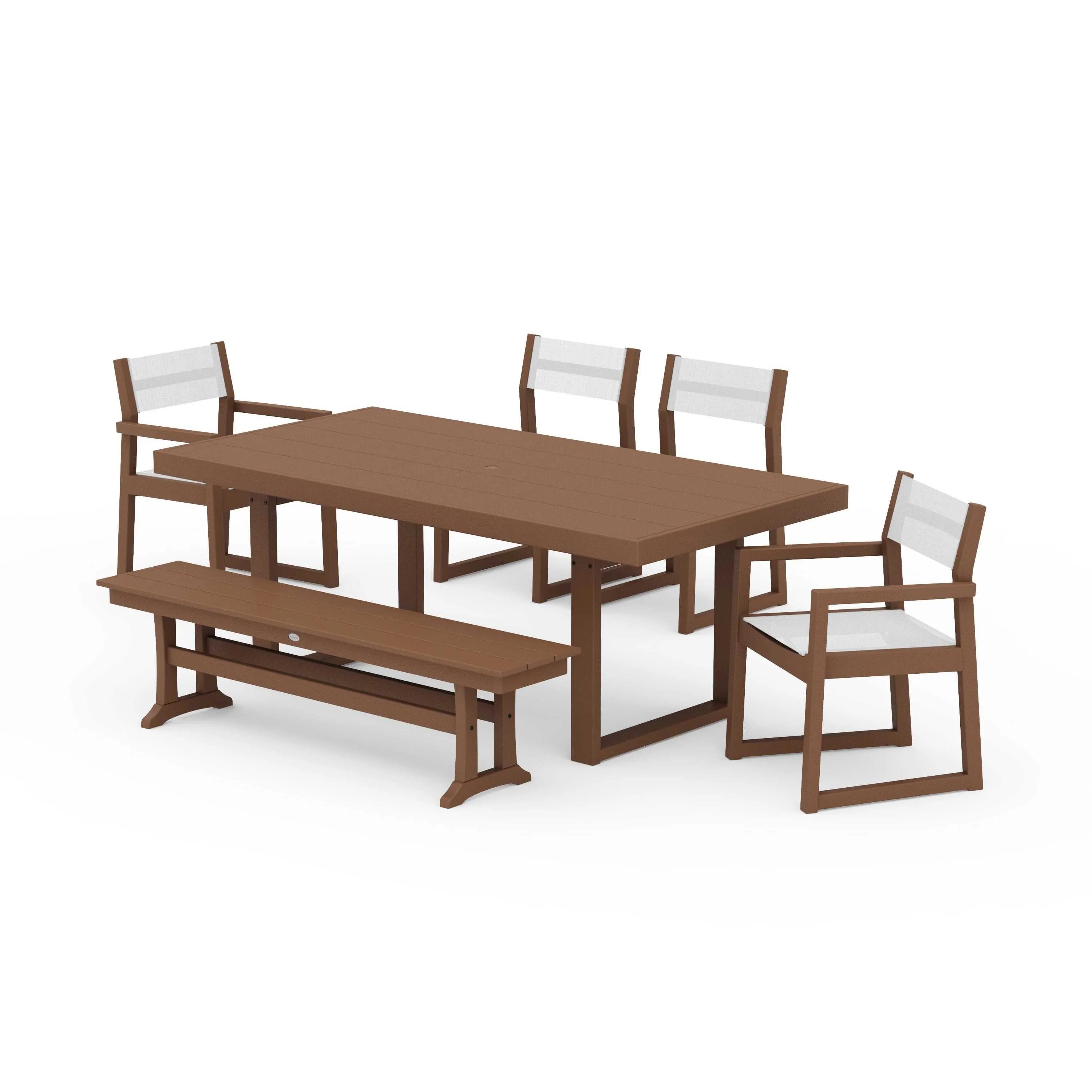 EDGE Sling 6-Piece Dining Set with Bench - Image 96