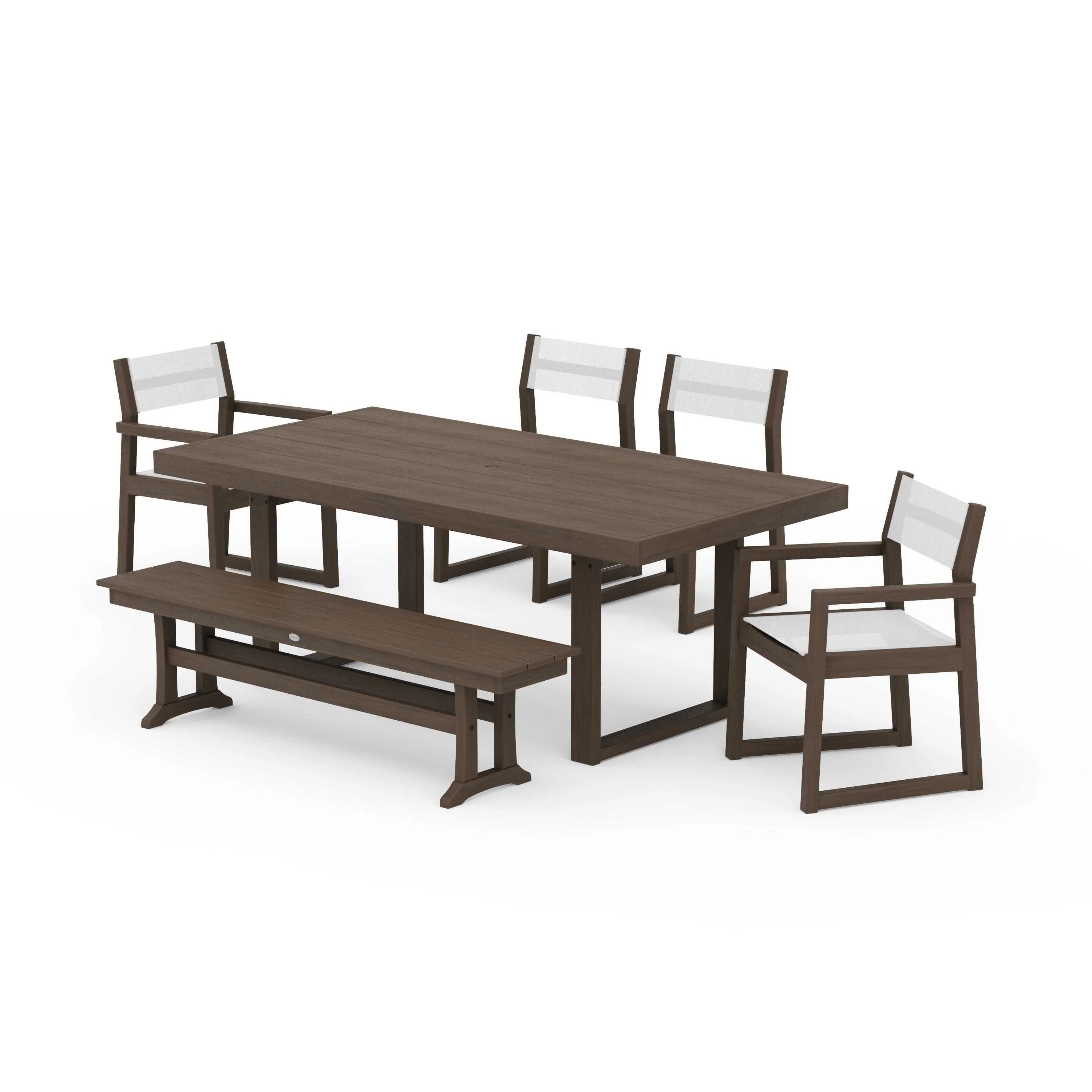EDGE Sling 6-Piece Dining Set with Bench - Image 97
