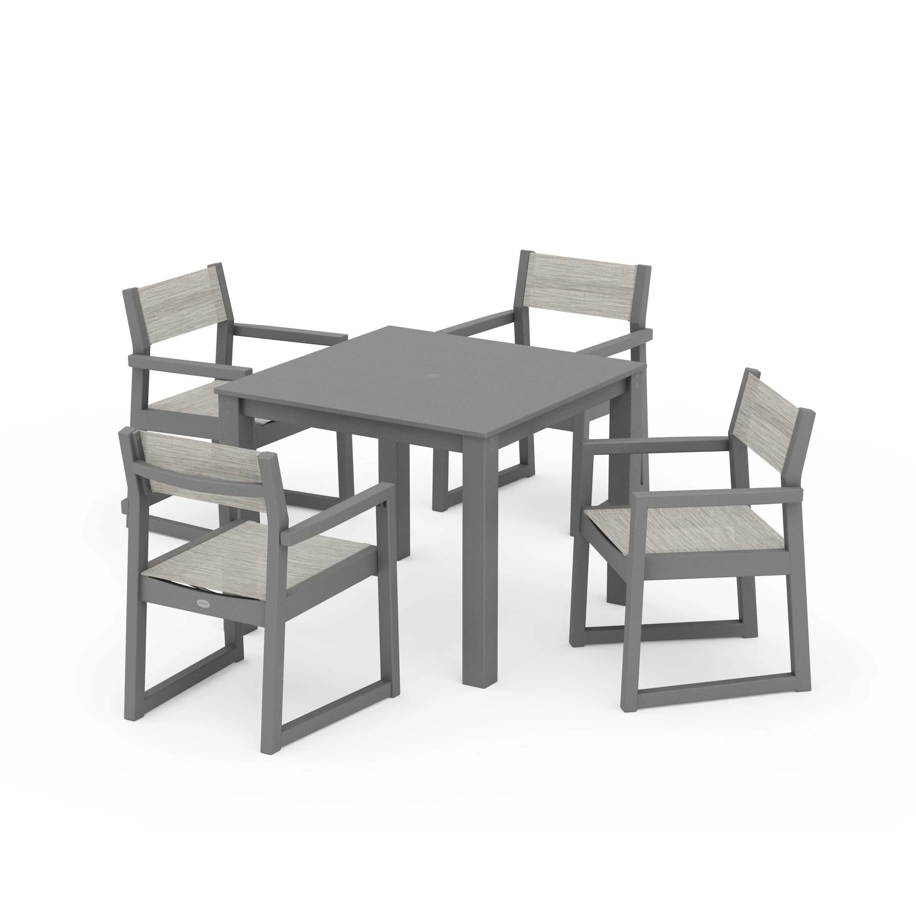 EDGE Sling Arm Chair 5-Piece Parsons Dining Set - Image 102