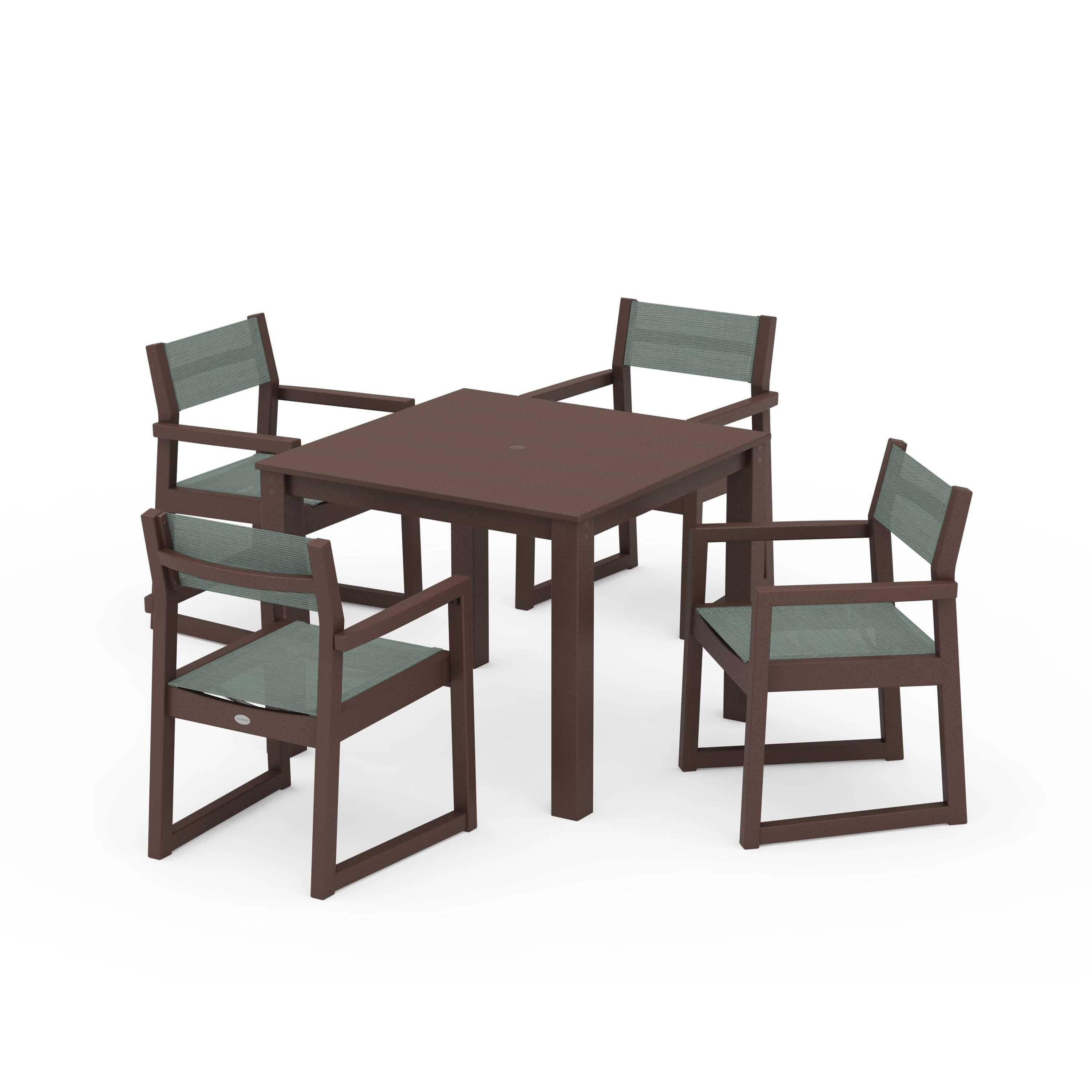 EDGE Sling Arm Chair 5-Piece Parsons Dining Set - Image 108