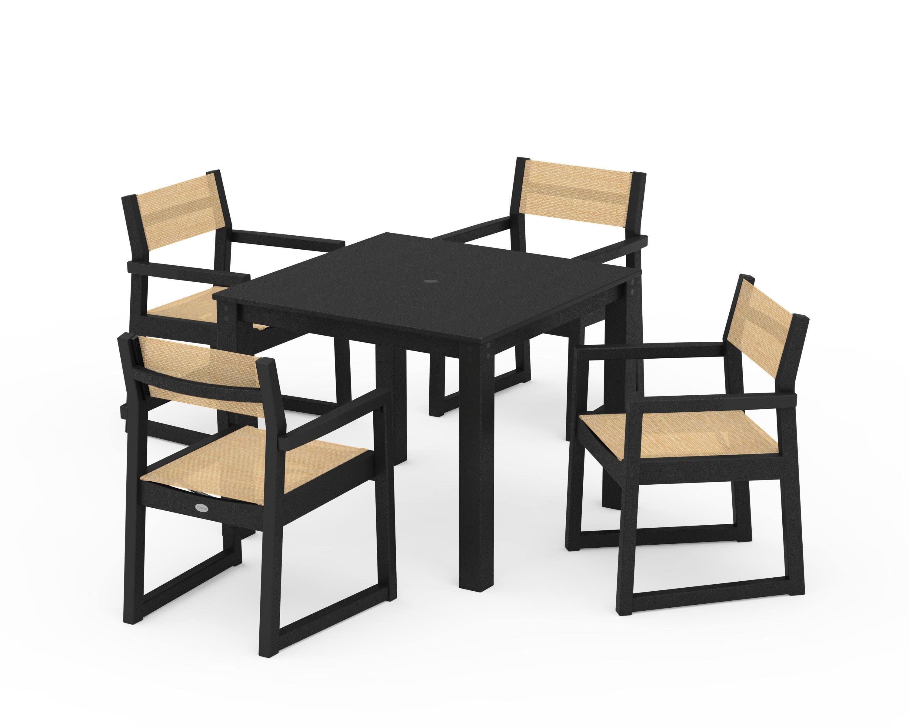 EDGE Sling Arm Chair 5-Piece Parsons Dining Set - Image 11