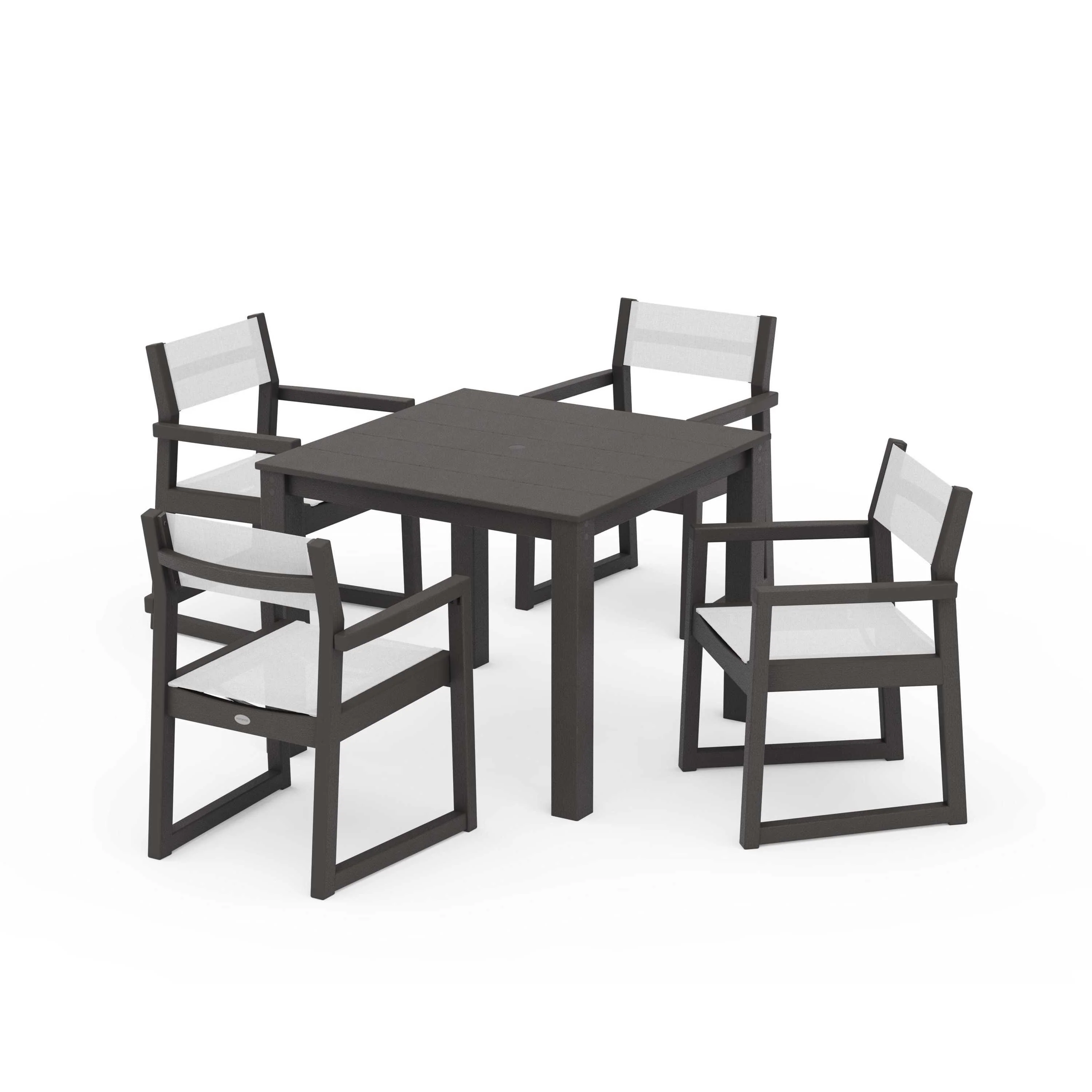 EDGE Sling Arm Chair 5-Piece Parsons Dining Set - Image 112
