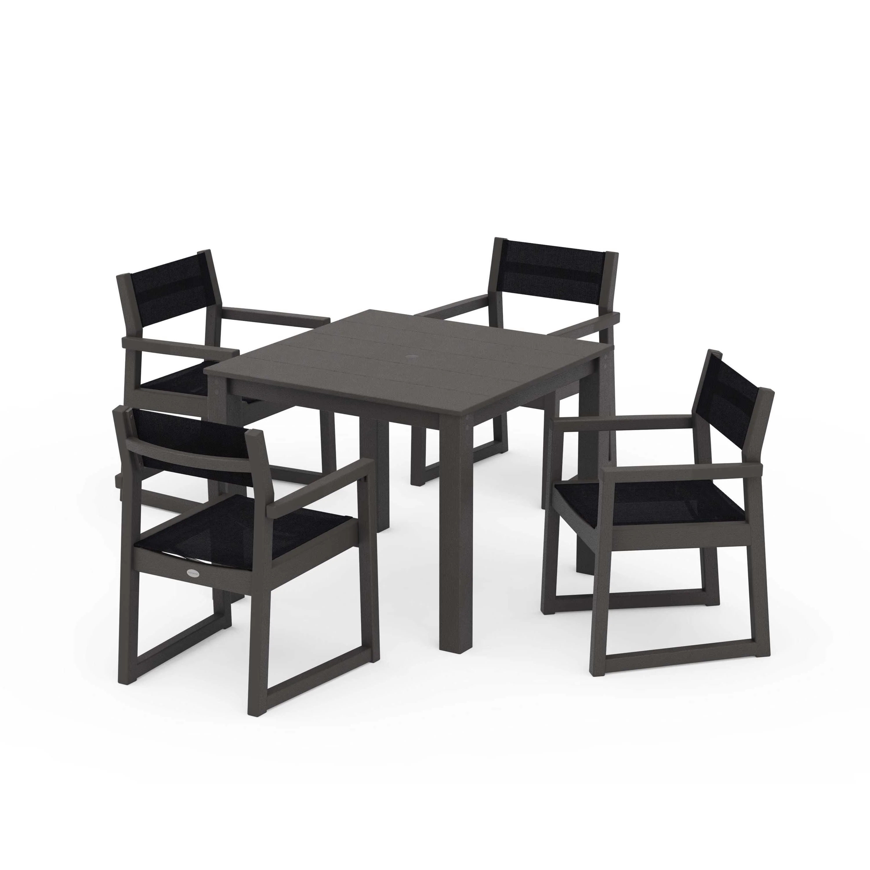 EDGE Sling Arm Chair 5-Piece Parsons Dining Set - Image 114