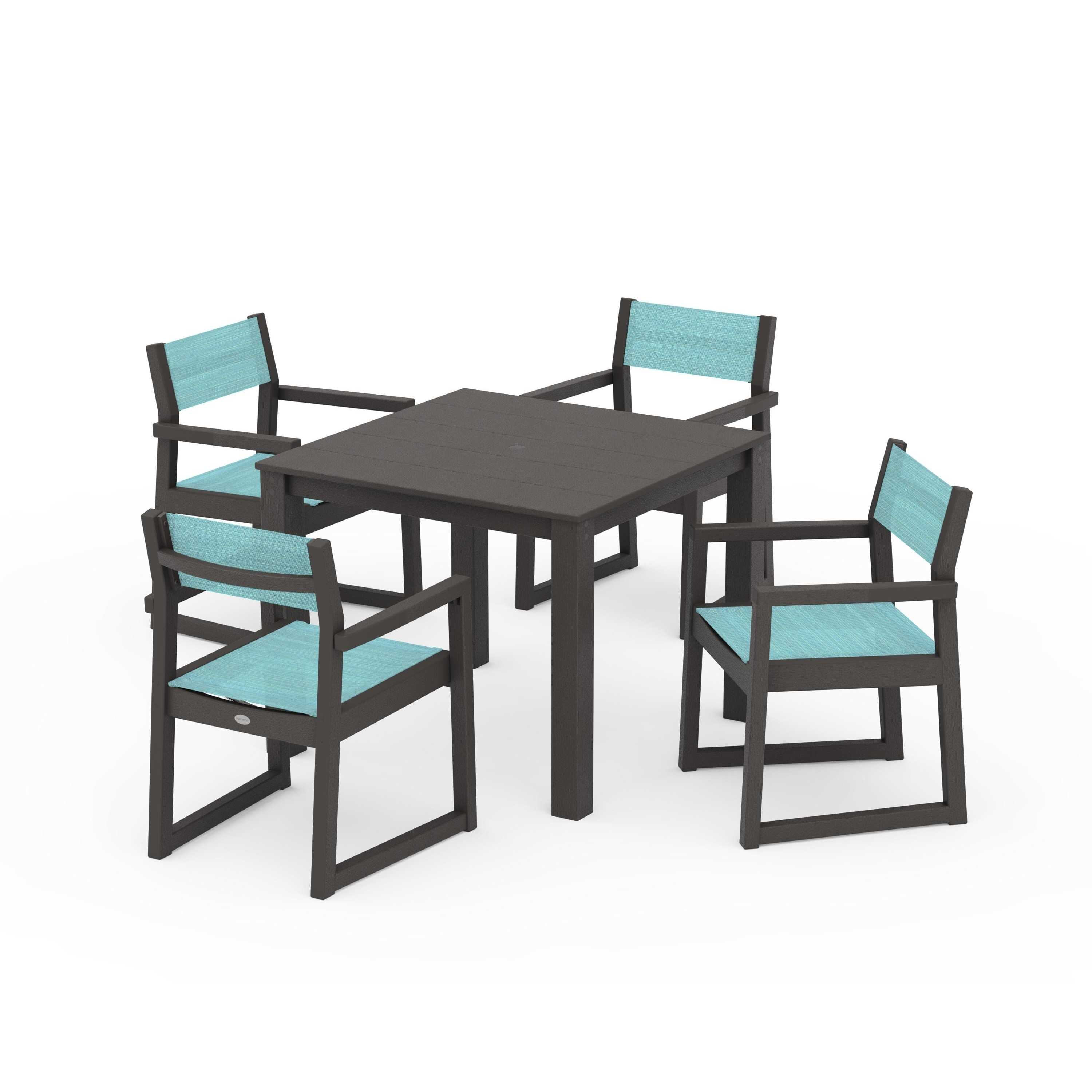 EDGE Sling Arm Chair 5-Piece Parsons Dining Set - Image 115