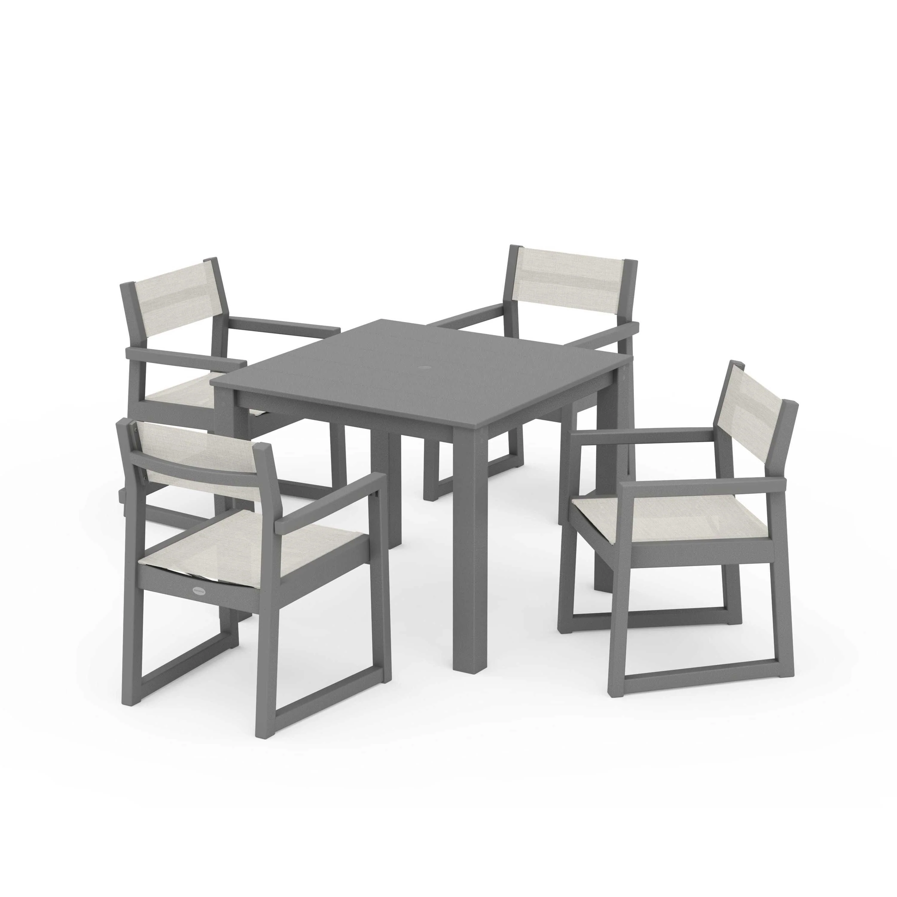 EDGE Sling Arm Chair 5-Piece Parsons Dining Set - Image 119