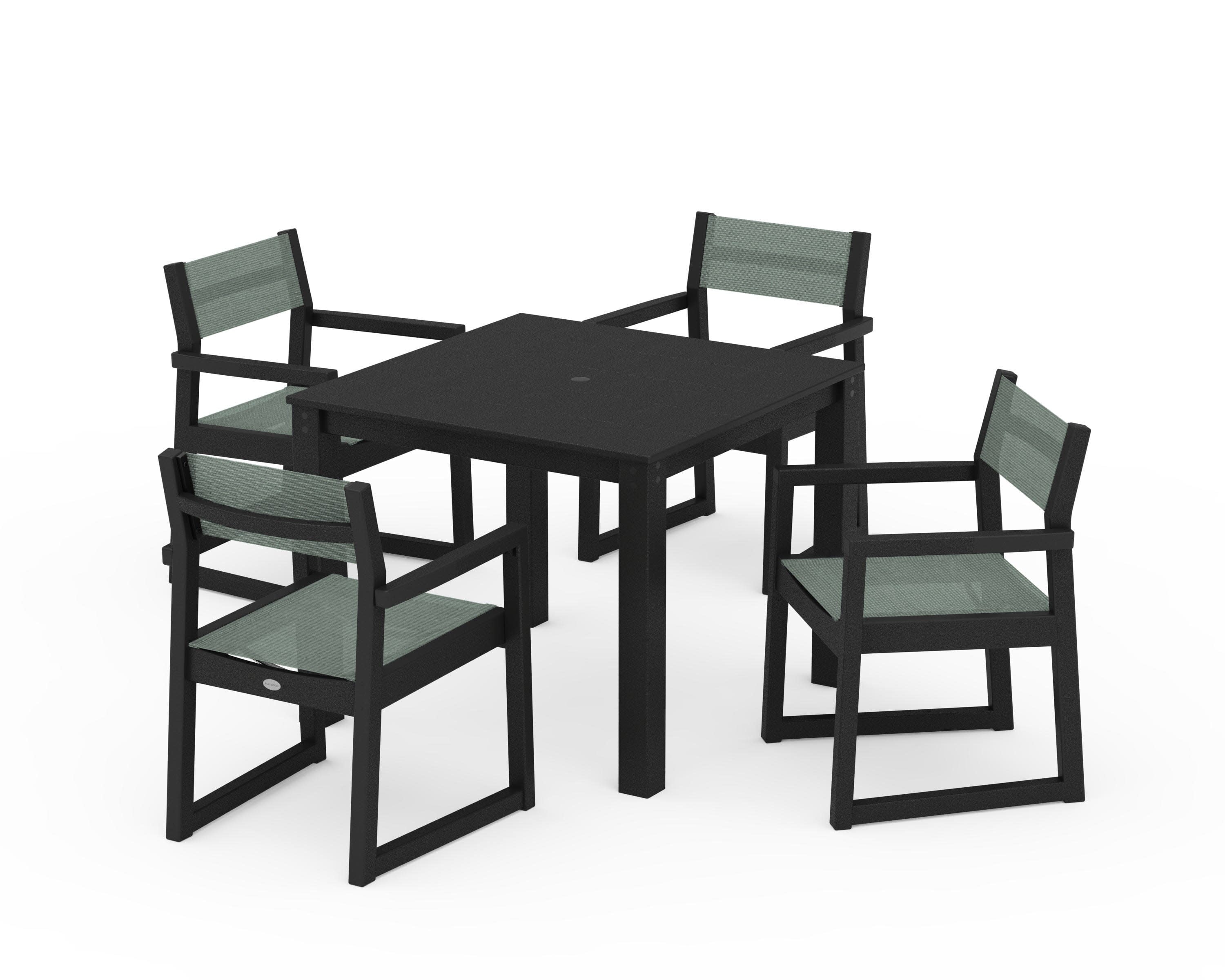 EDGE Sling Arm Chair 5-Piece Parsons Dining Set - Image 12