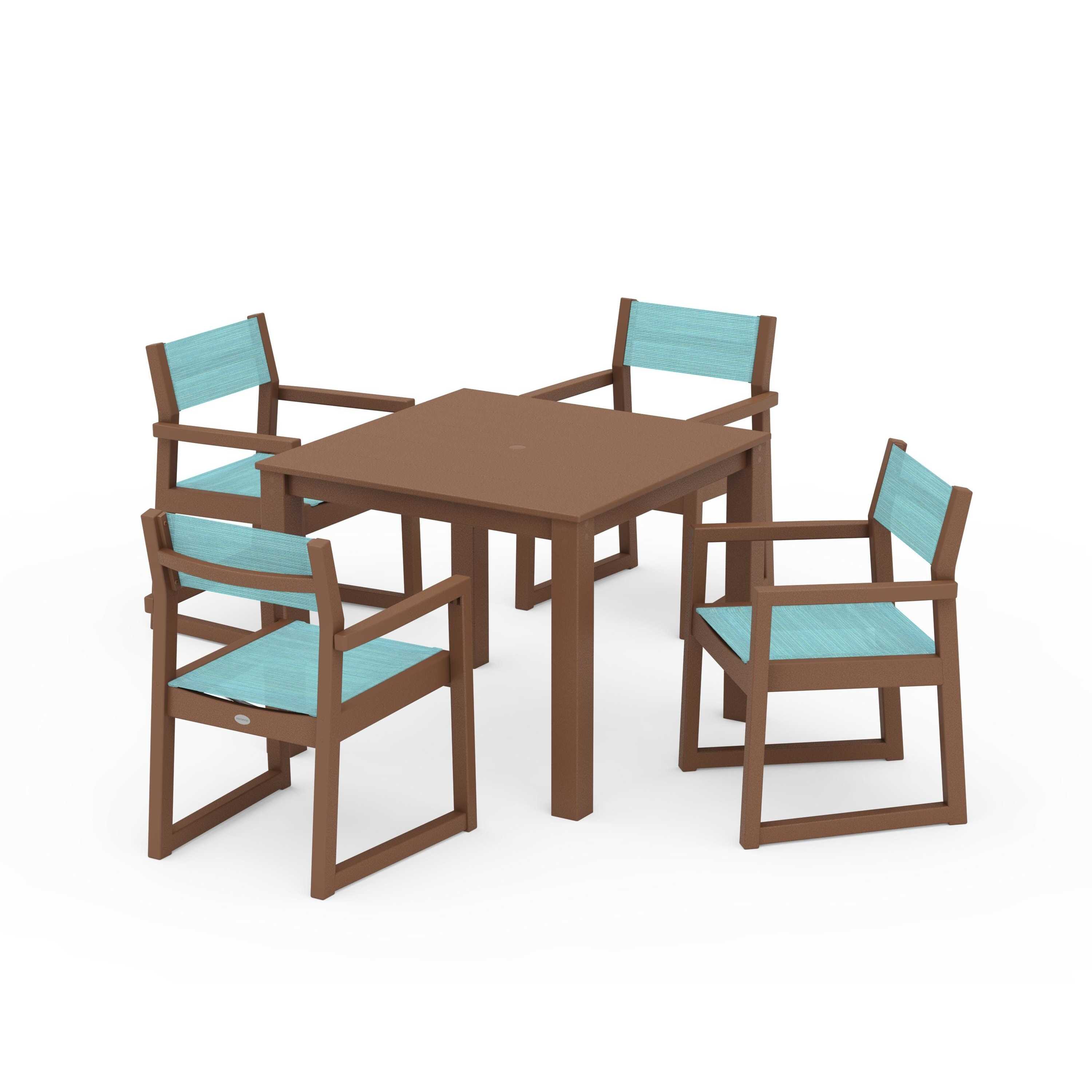 EDGE Sling Arm Chair 5-Piece Parsons Dining Set - Image 125