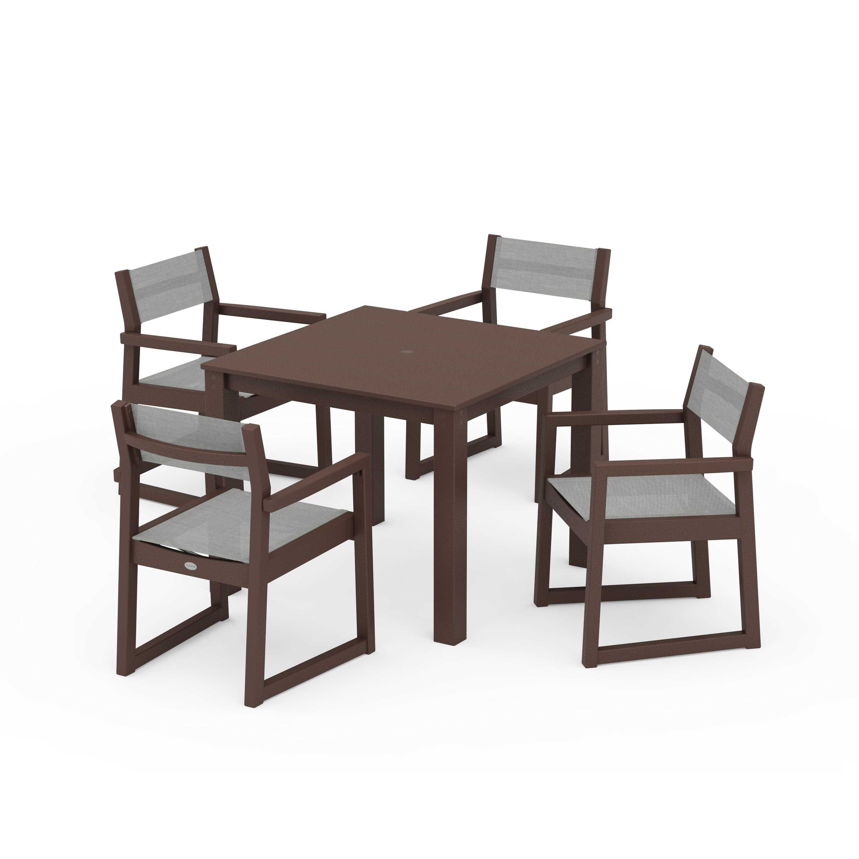 EDGE Sling Arm Chair 5-Piece Parsons Dining Set - Image 132