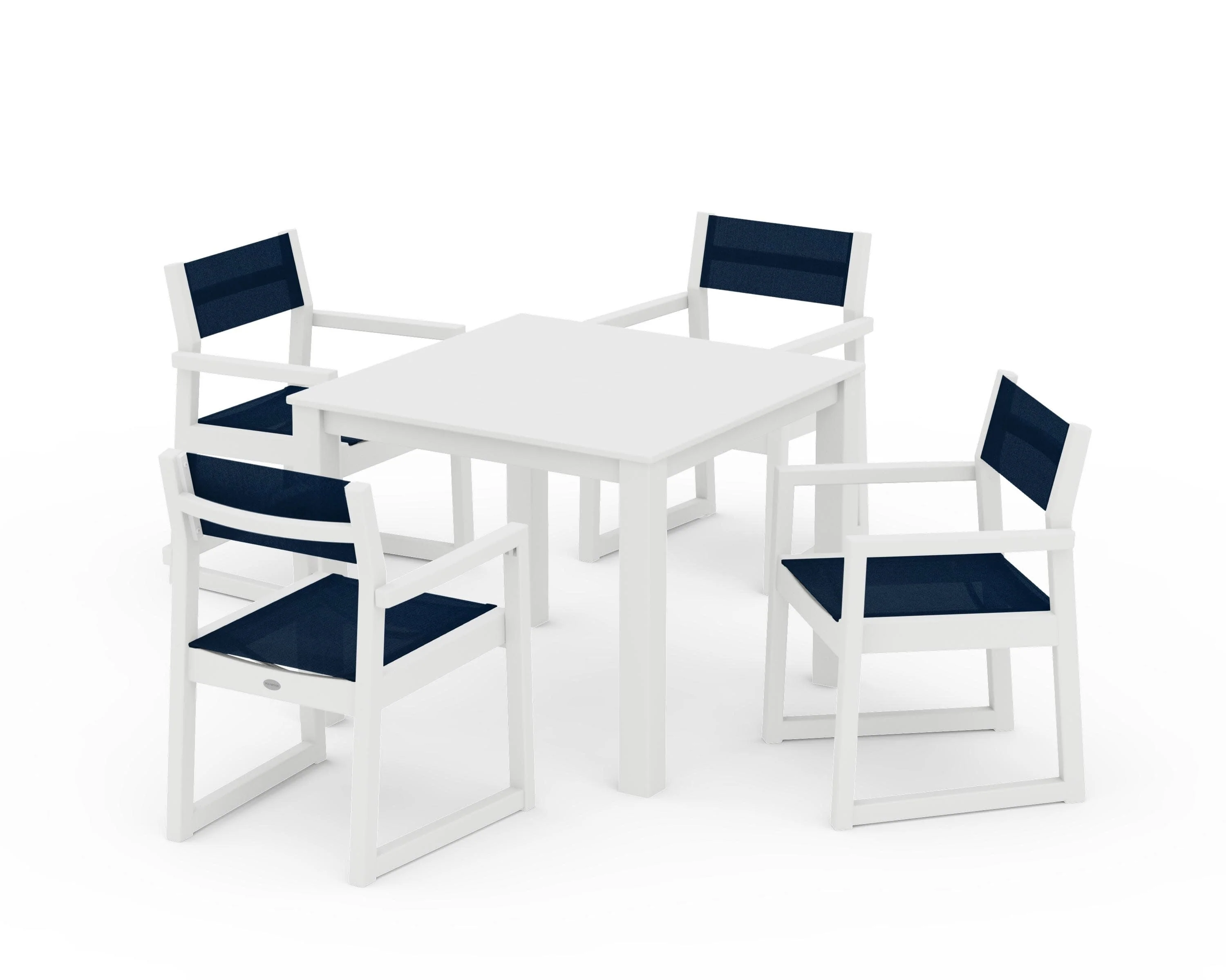 EDGE Sling Arm Chair 5-Piece Parsons Dining Set - Image 25