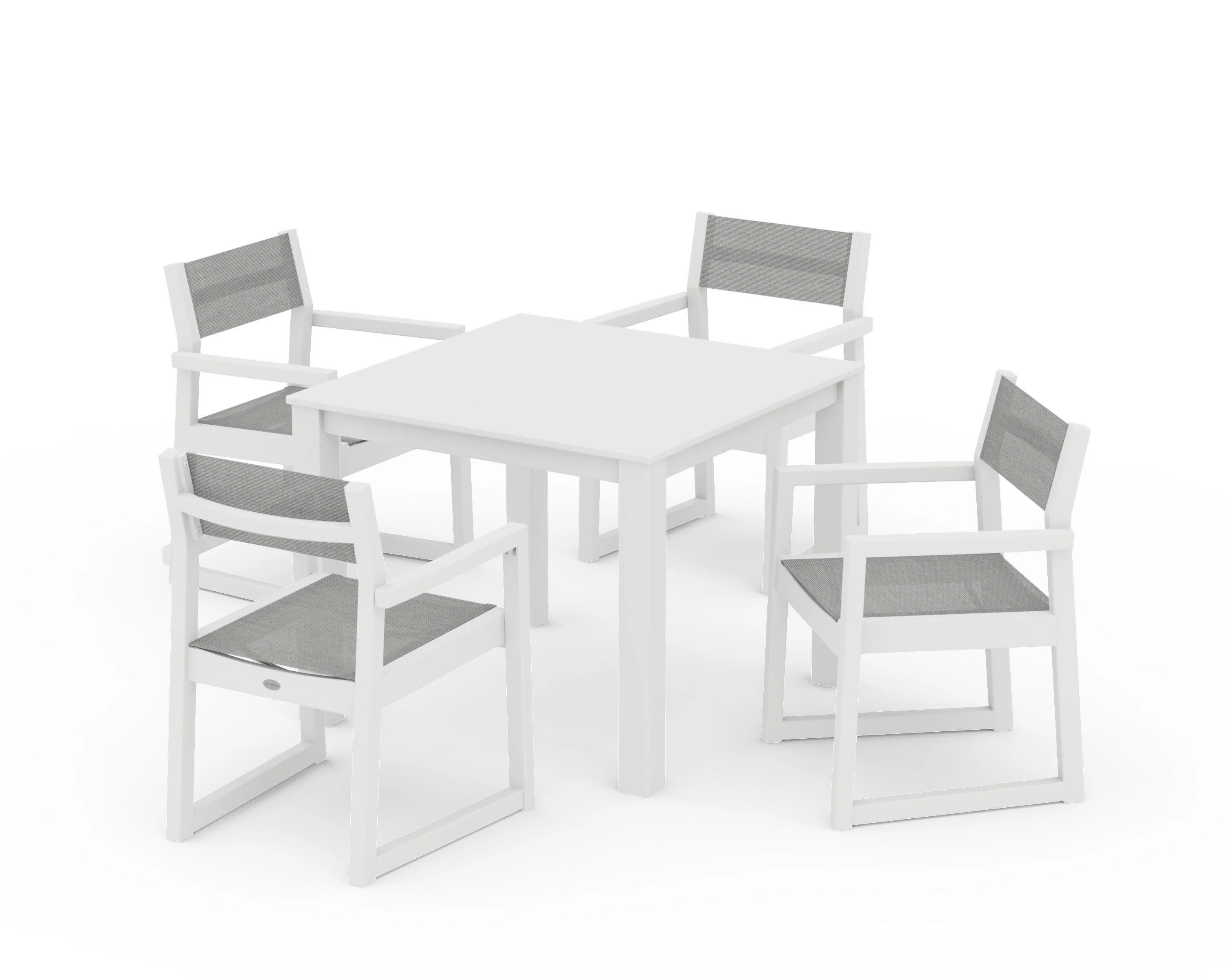 EDGE Sling Arm Chair 5-Piece Parsons Dining Set - Image 26