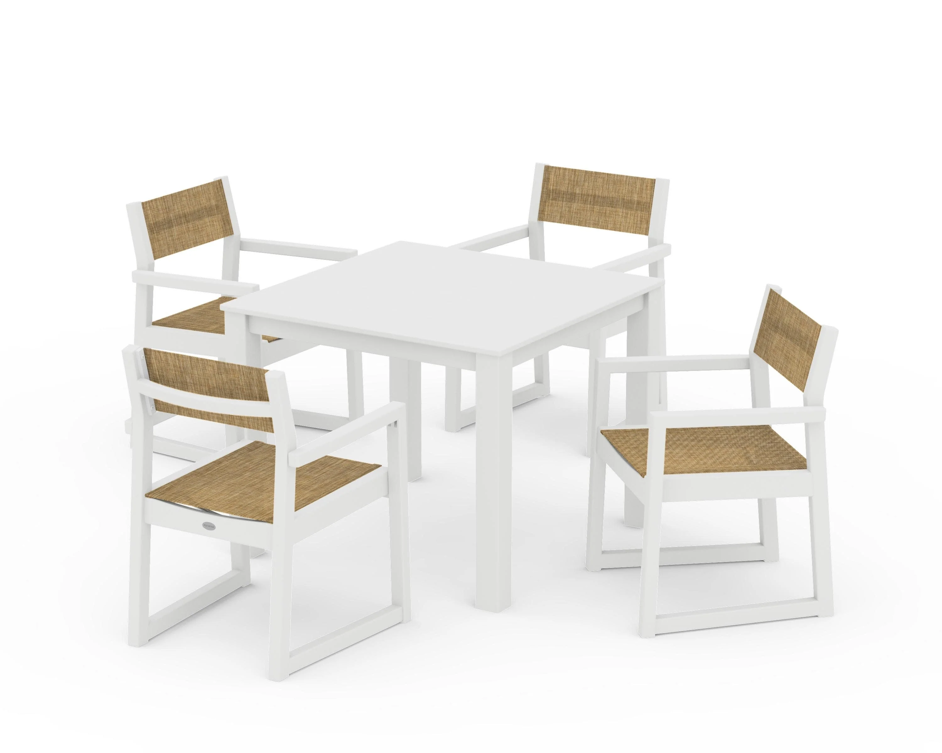 EDGE Sling Arm Chair 5-Piece Parsons Dining Set - Image 28
