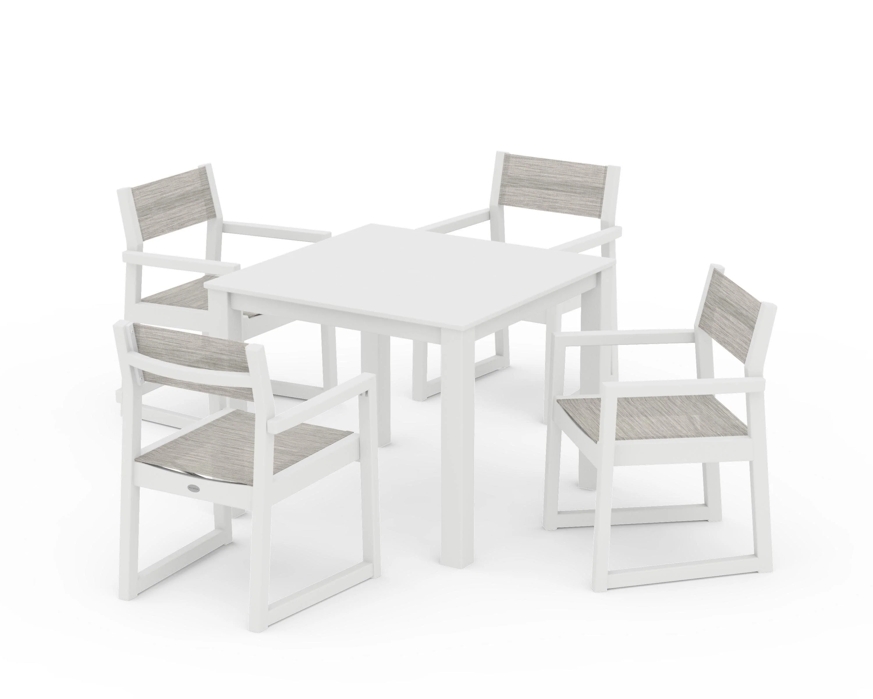 EDGE Sling Arm Chair 5-Piece Parsons Dining Set - Image 29