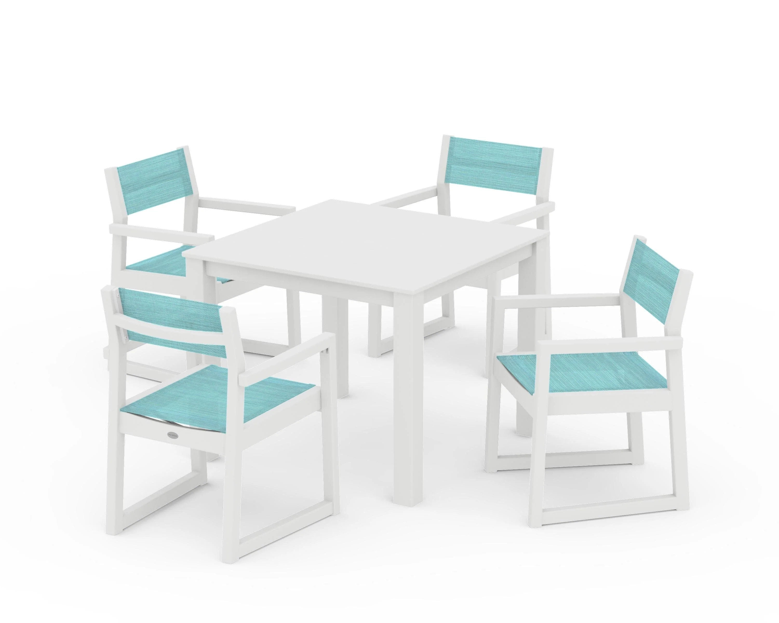 EDGE Sling Arm Chair 5-Piece Parsons Dining Set - Image 30