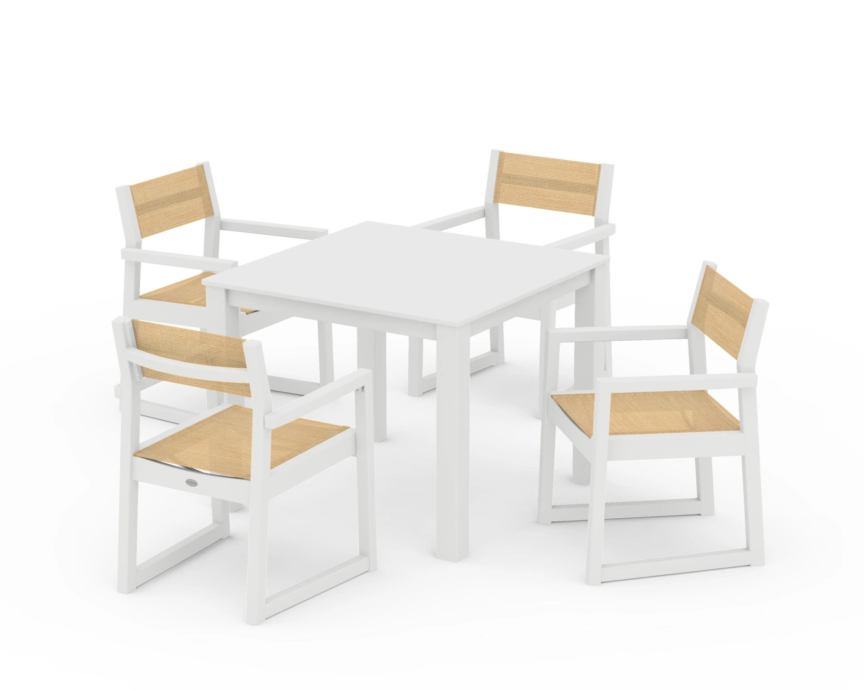 EDGE Sling Arm Chair 5-Piece Parsons Dining Set - Image 32