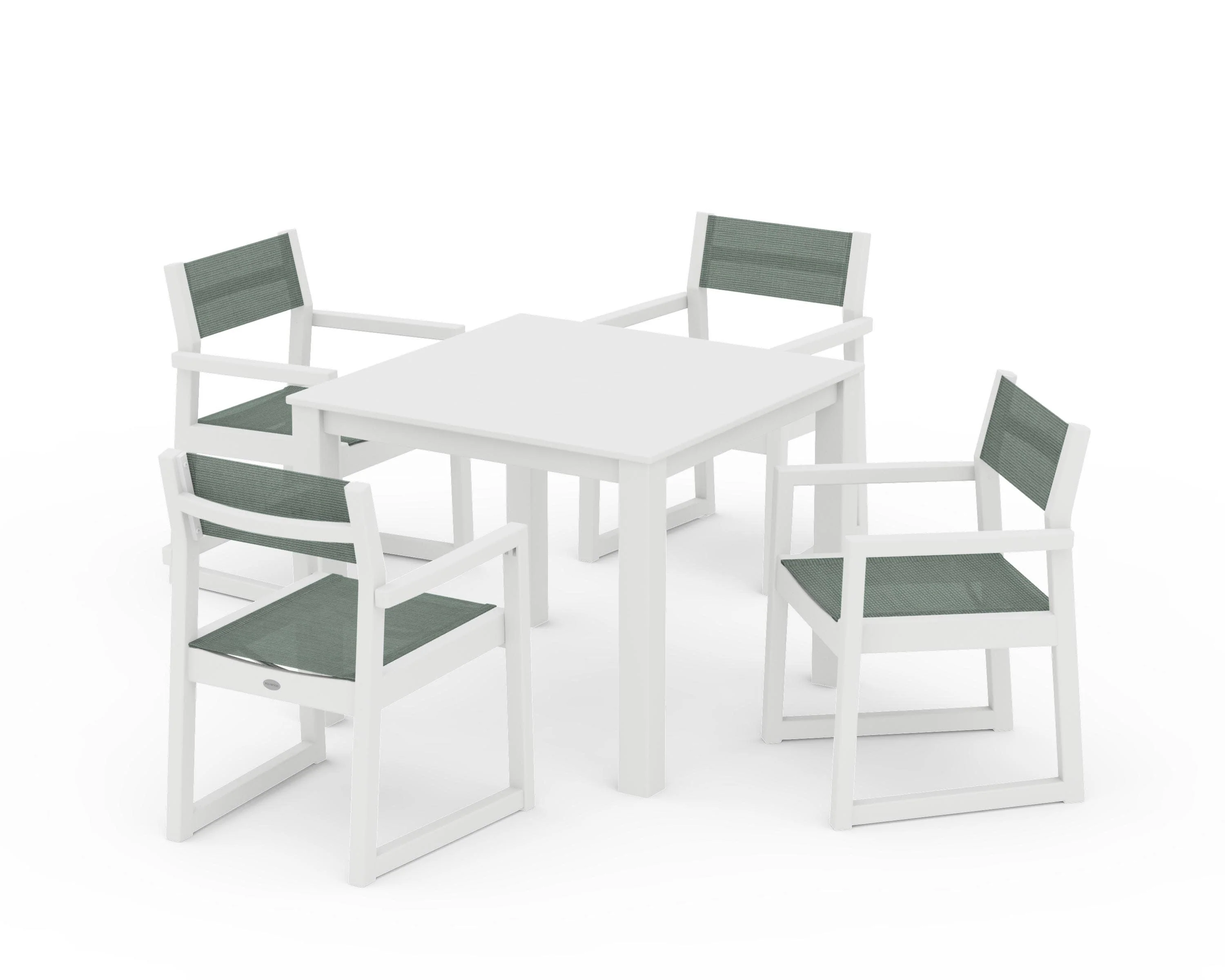 EDGE Sling Arm Chair 5-Piece Parsons Dining Set - Image 33