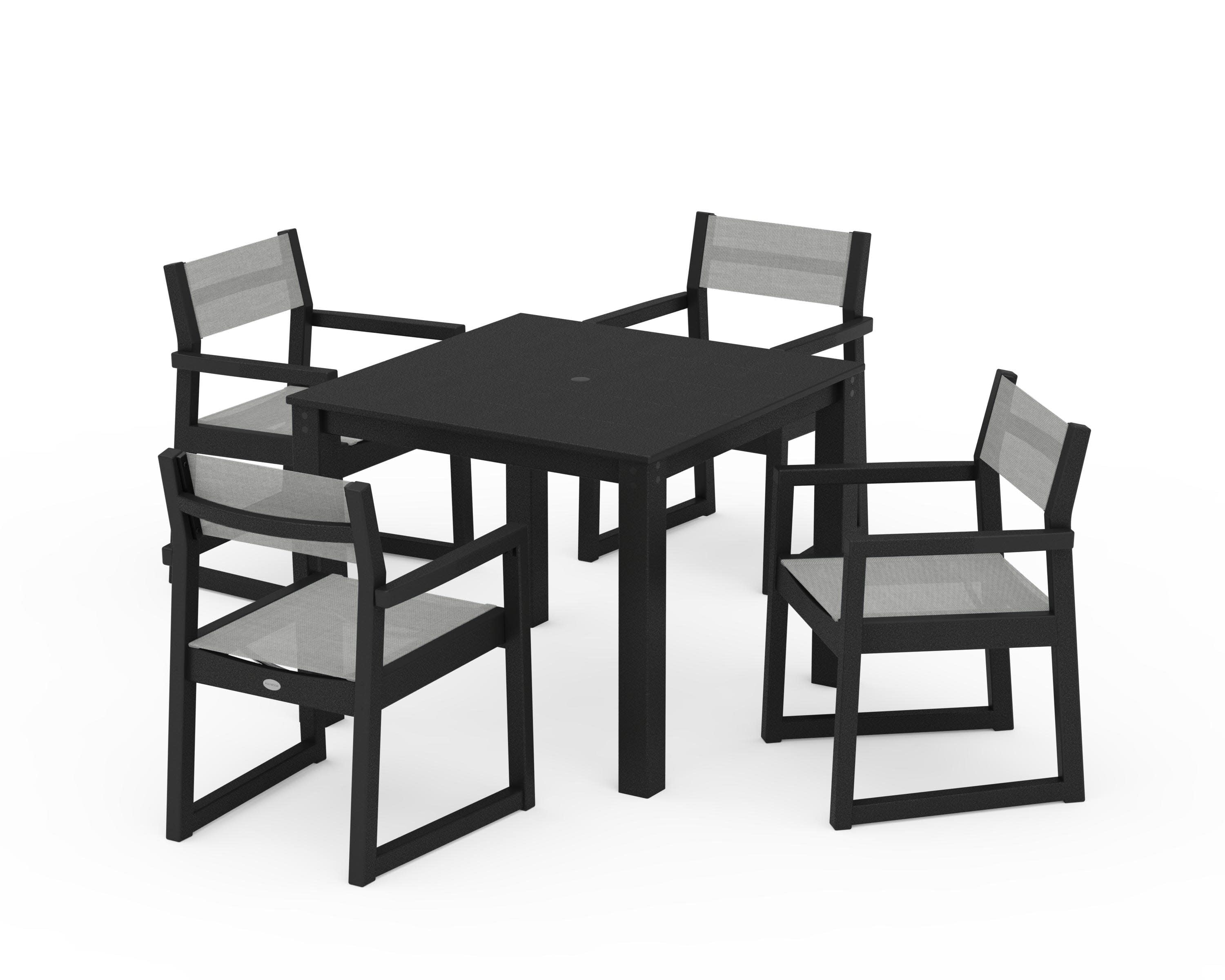 EDGE Sling Arm Chair 5-Piece Parsons Dining Set - Image 4