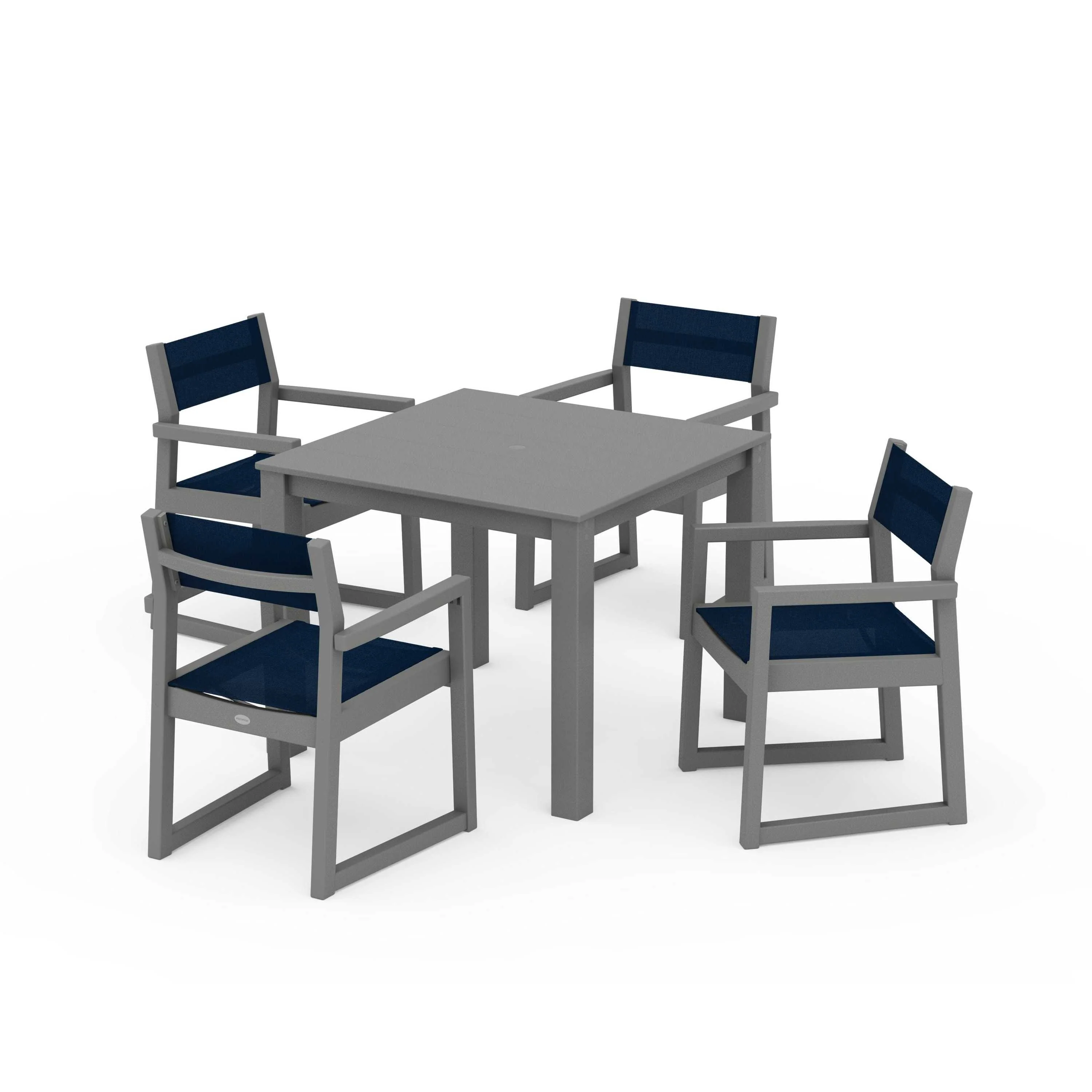 EDGE Sling Arm Chair 5-Piece Parsons Dining Set - Image 43