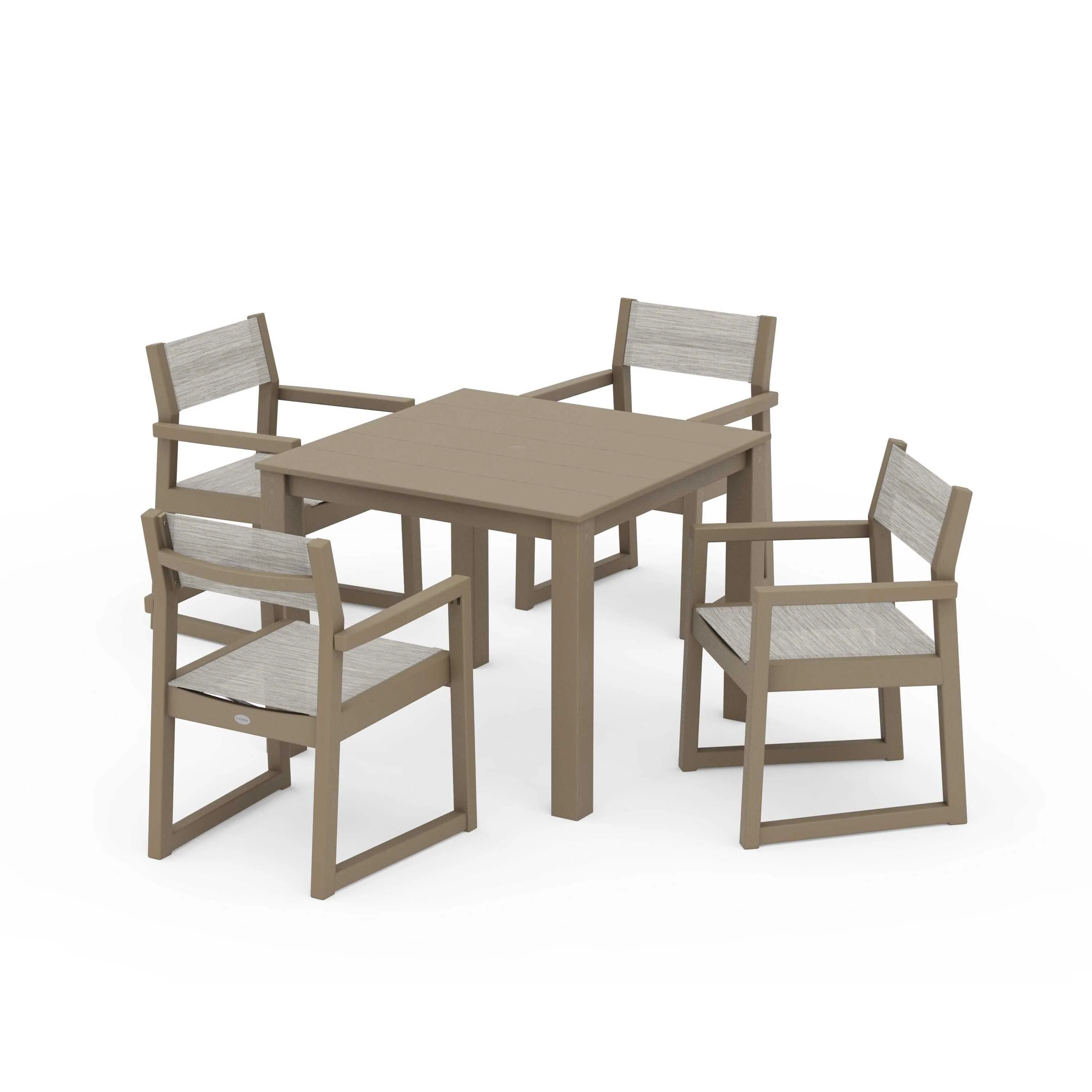 EDGE Sling Arm Chair 5-Piece Parsons Dining Set - Image 44