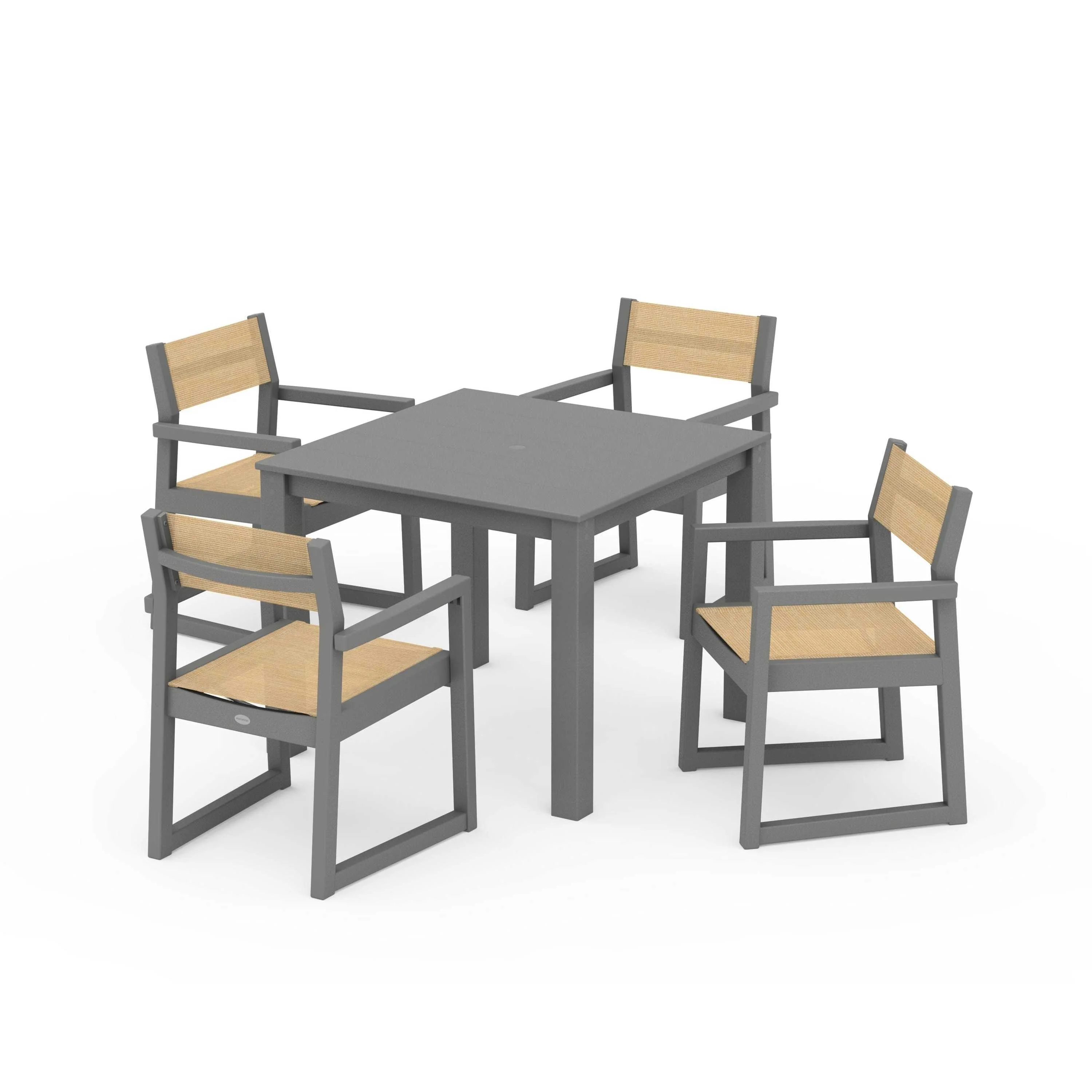 EDGE Sling Arm Chair 5-Piece Parsons Dining Set - Image 45