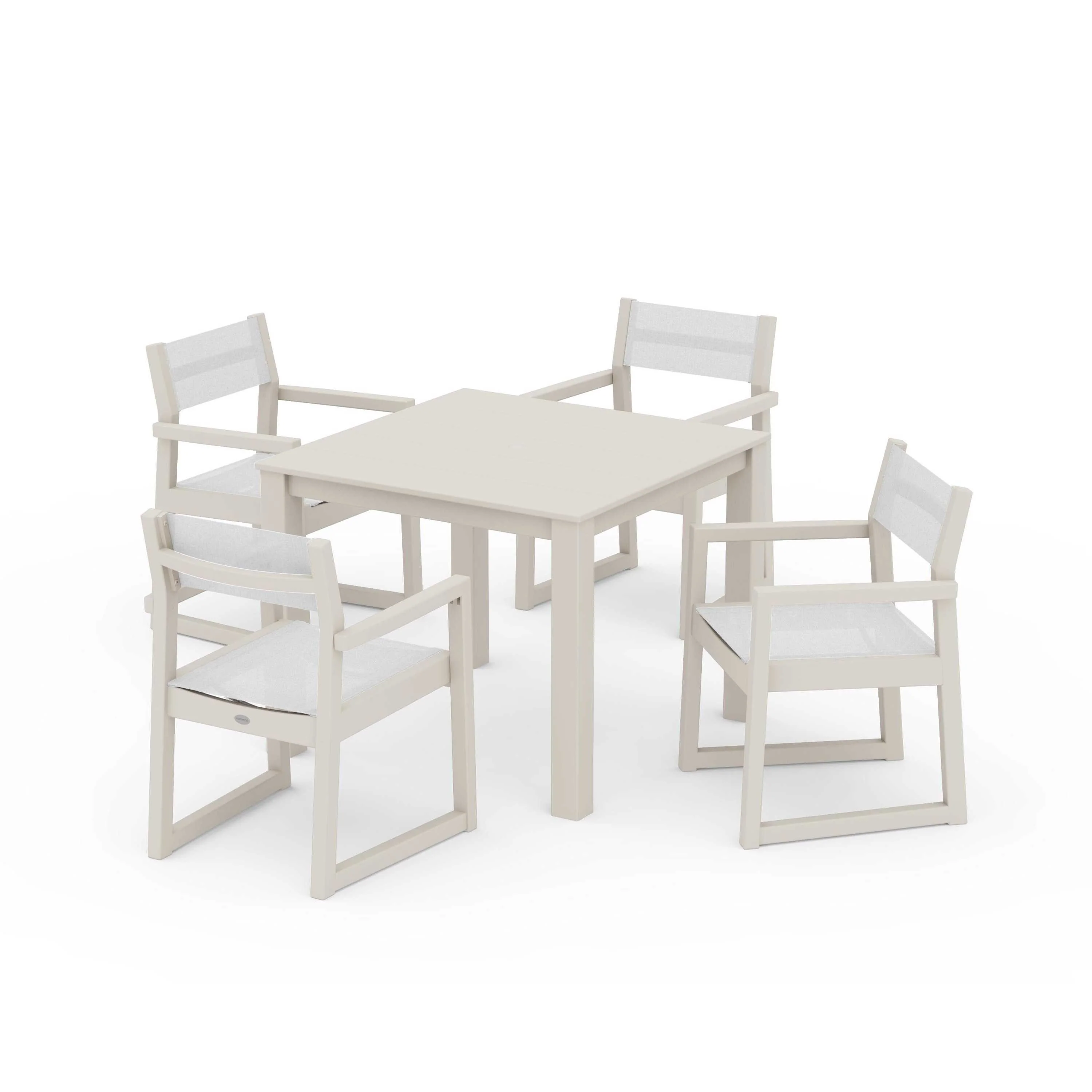 EDGE Sling Arm Chair 5-Piece Parsons Dining Set - Image 47