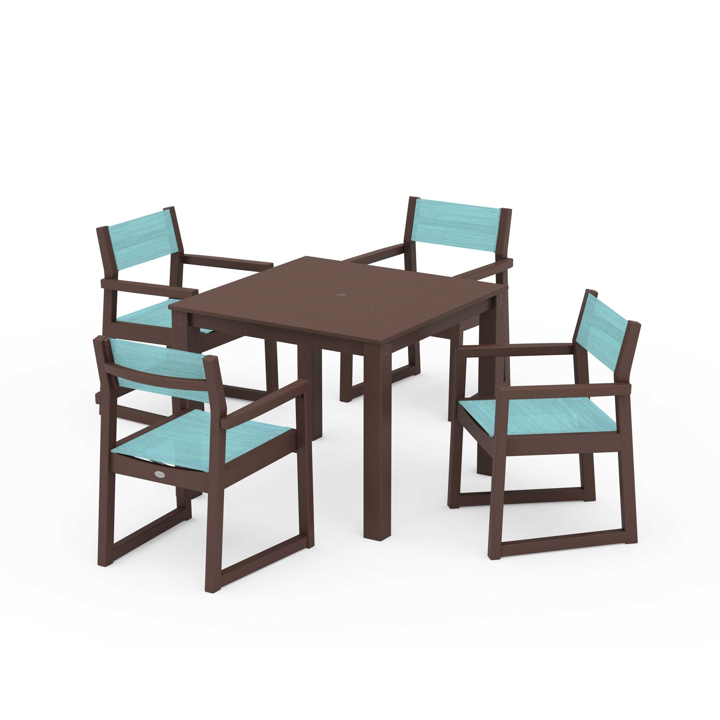 EDGE Sling Arm Chair 5-Piece Parsons Dining Set - Image 52