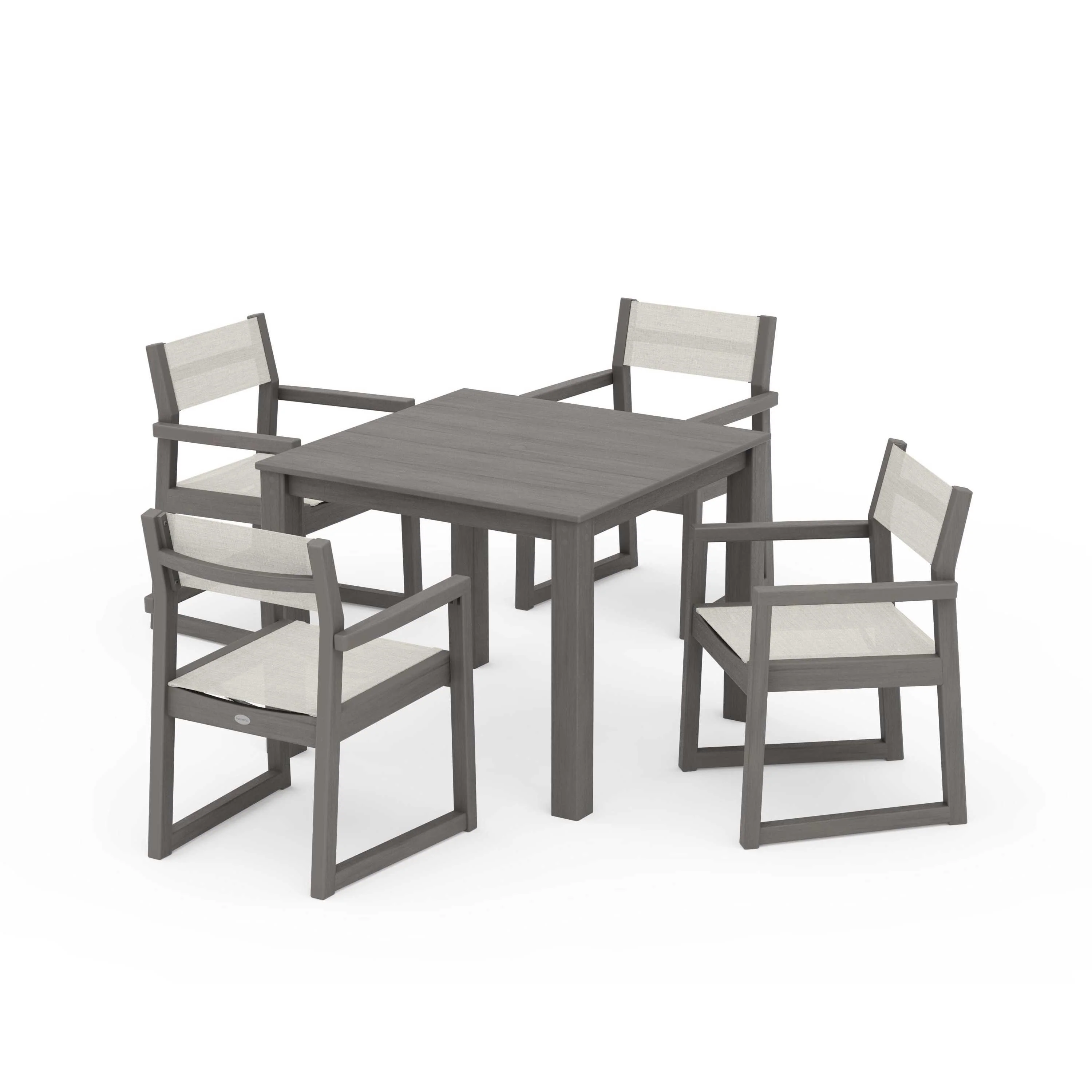 EDGE Sling Arm Chair 5-Piece Parsons Dining Set - Image 54