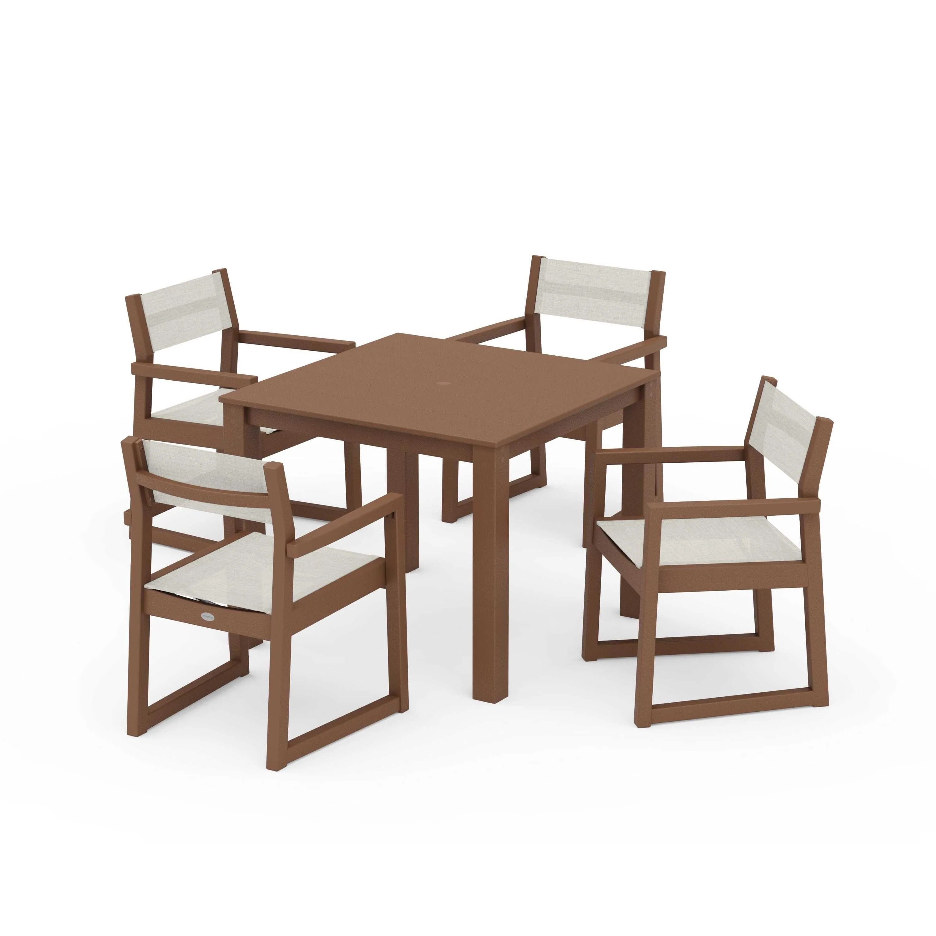 EDGE Sling Arm Chair 5-Piece Parsons Dining Set - Image 58