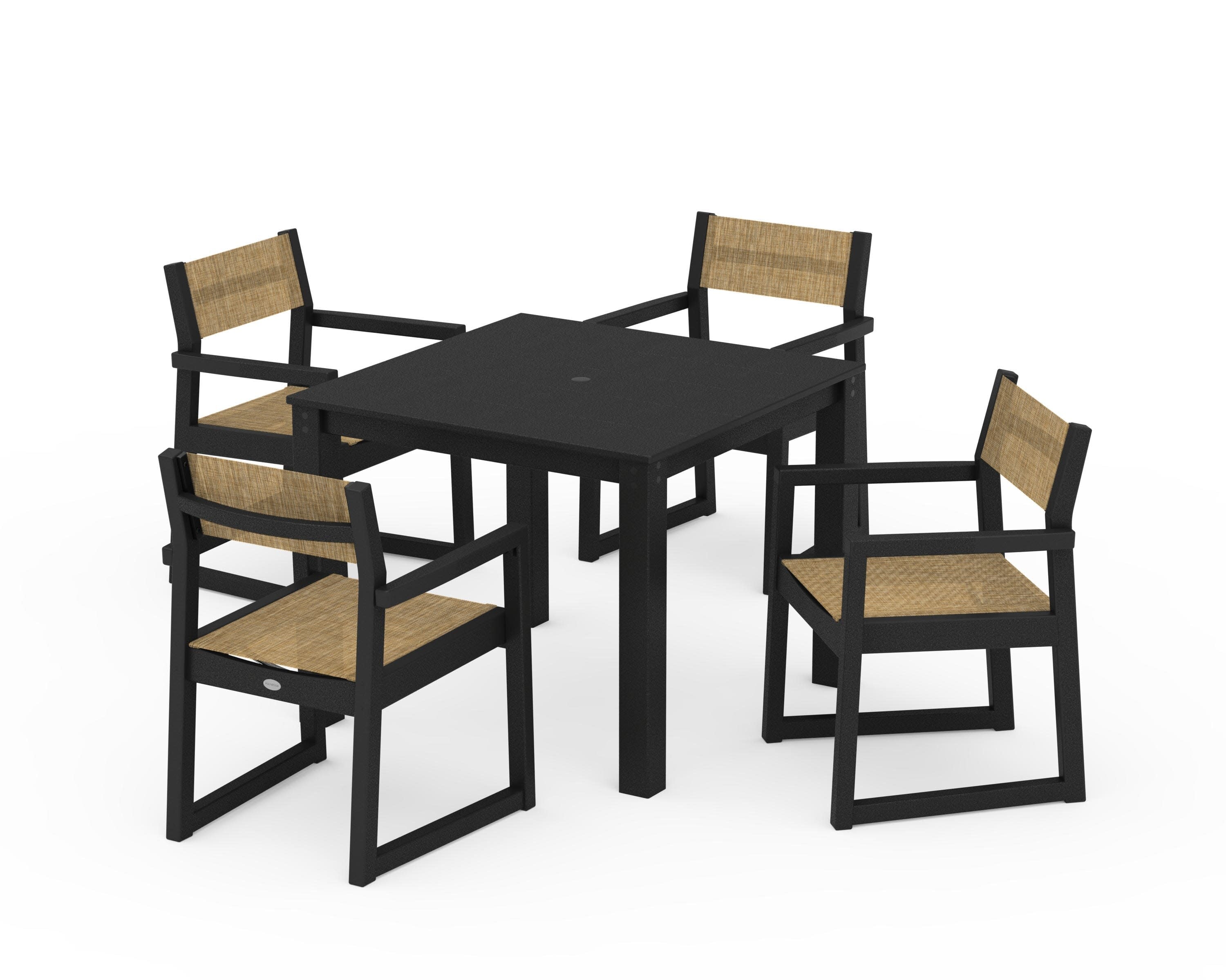 EDGE Sling Arm Chair 5-Piece Parsons Dining Set - Image 6