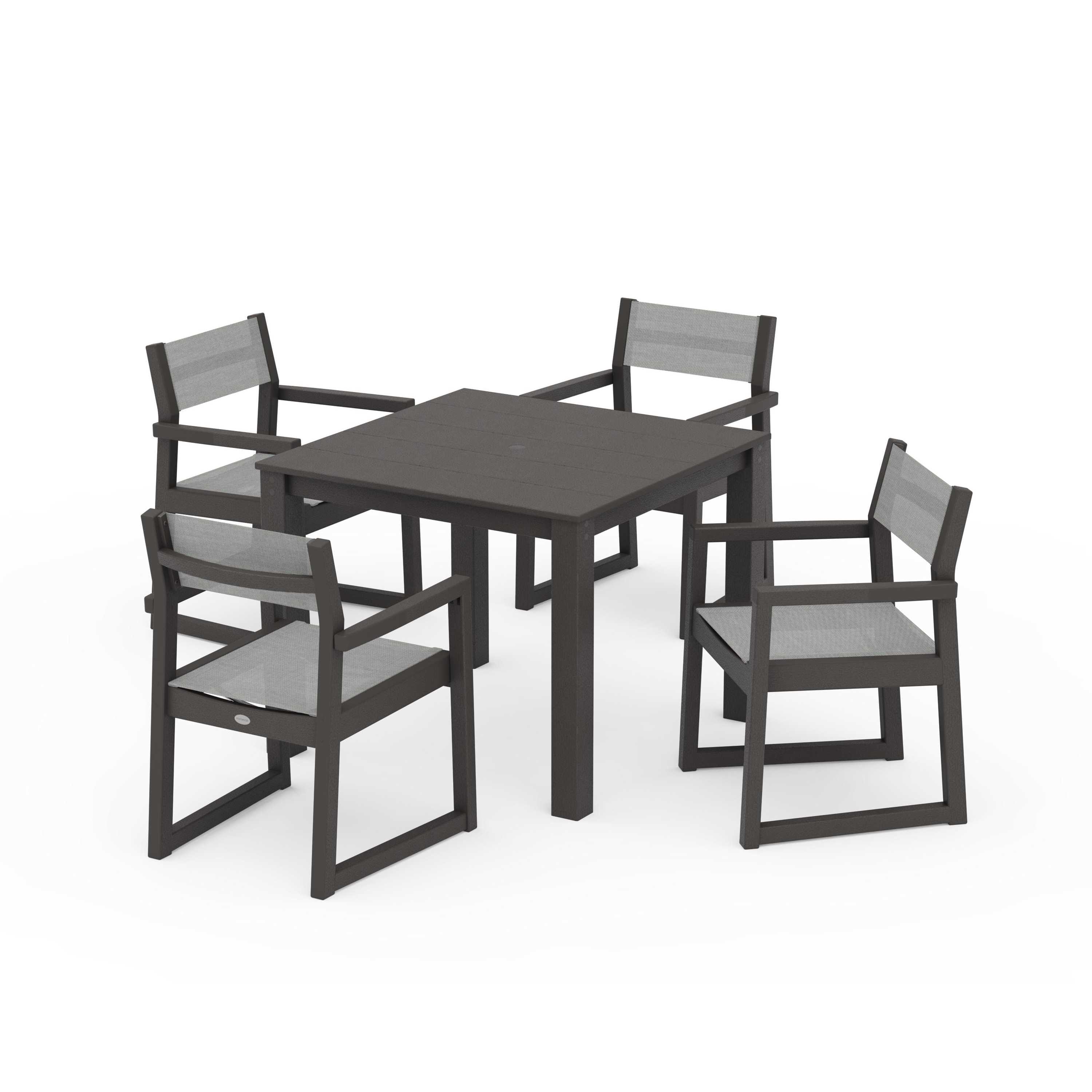 EDGE Sling Arm Chair 5-Piece Parsons Dining Set - Image 64