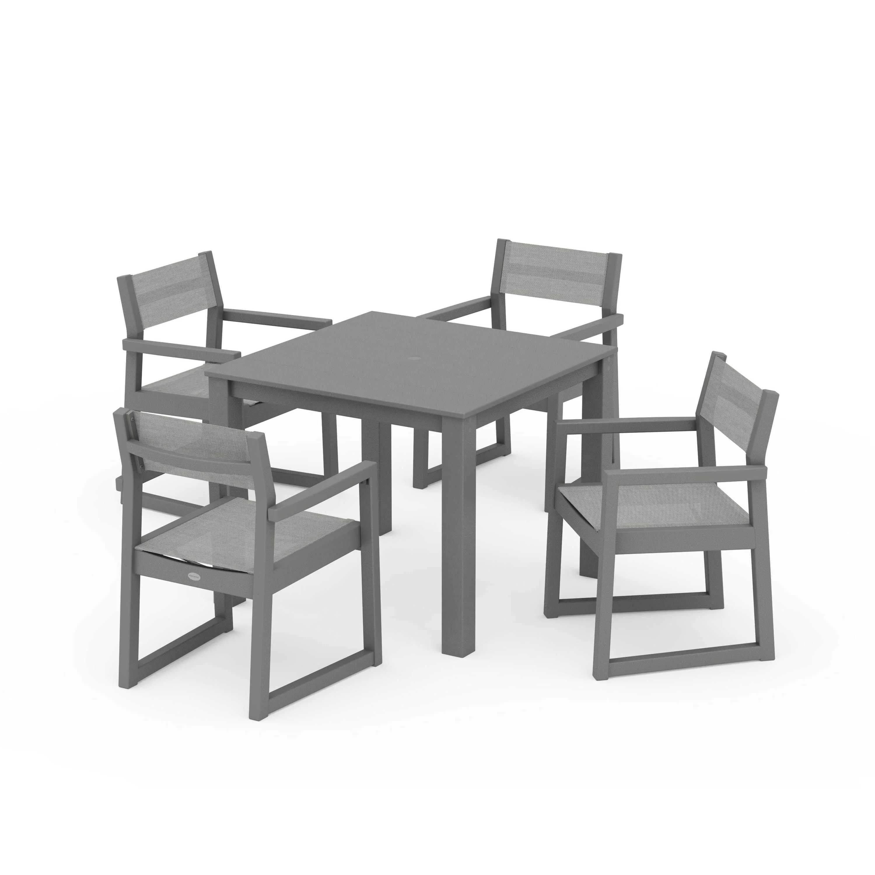 EDGE Sling Arm Chair 5-Piece Parsons Dining Set - Image 65