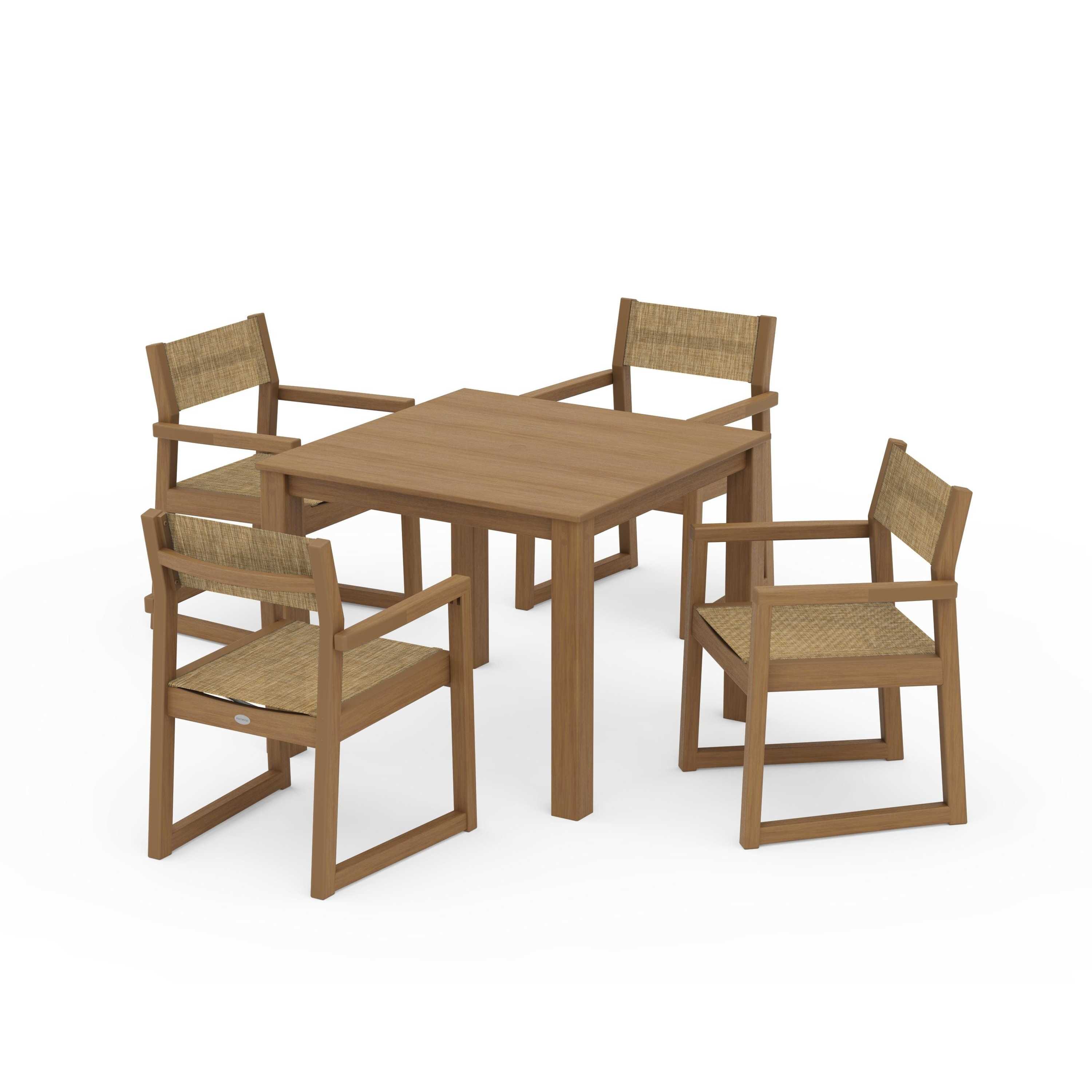 EDGE Sling Arm Chair 5-Piece Parsons Dining Set - Image 68