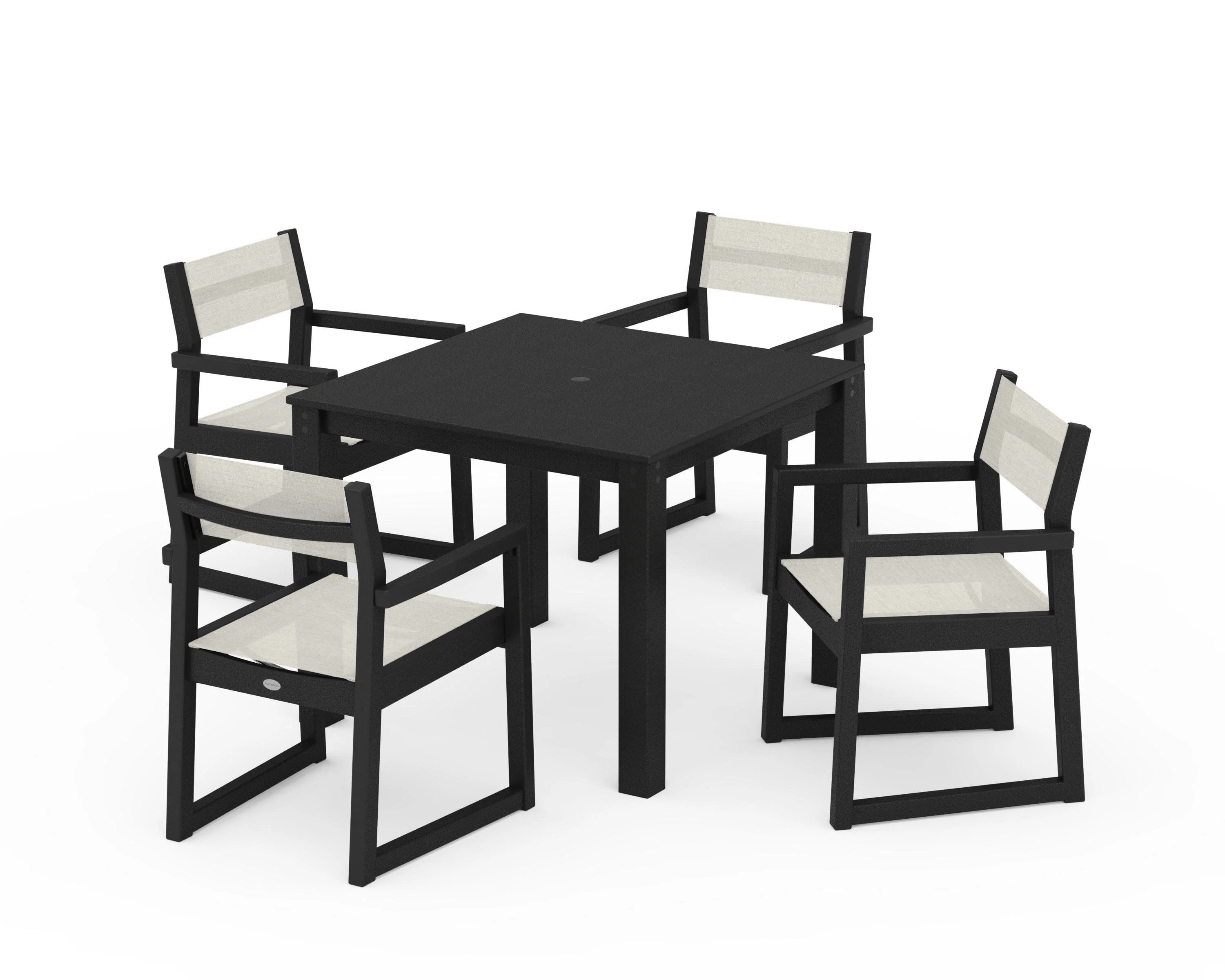 EDGE Sling Arm Chair 5-Piece Parsons Dining Set - Image 7