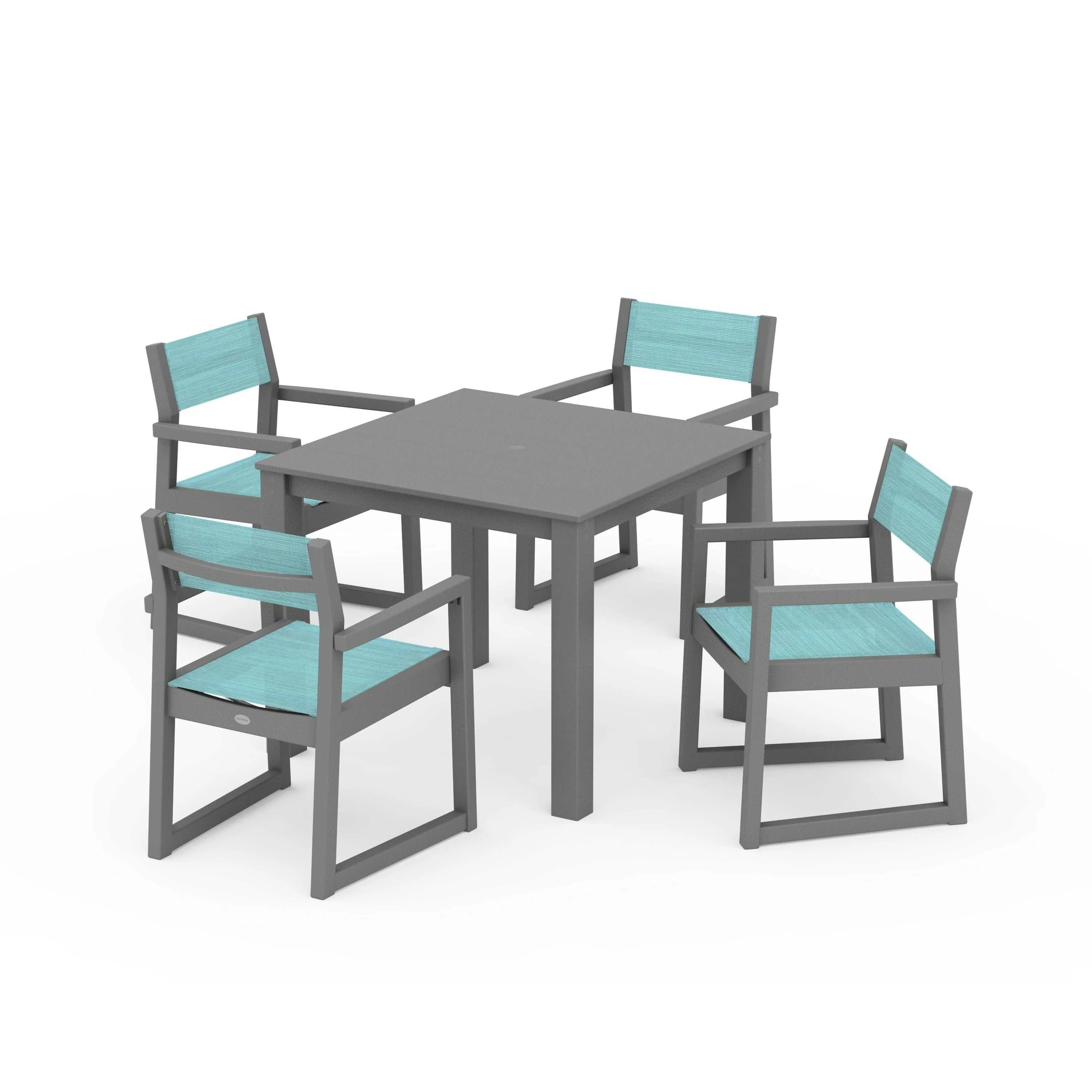 EDGE Sling Arm Chair 5-Piece Parsons Dining Set - Image 70