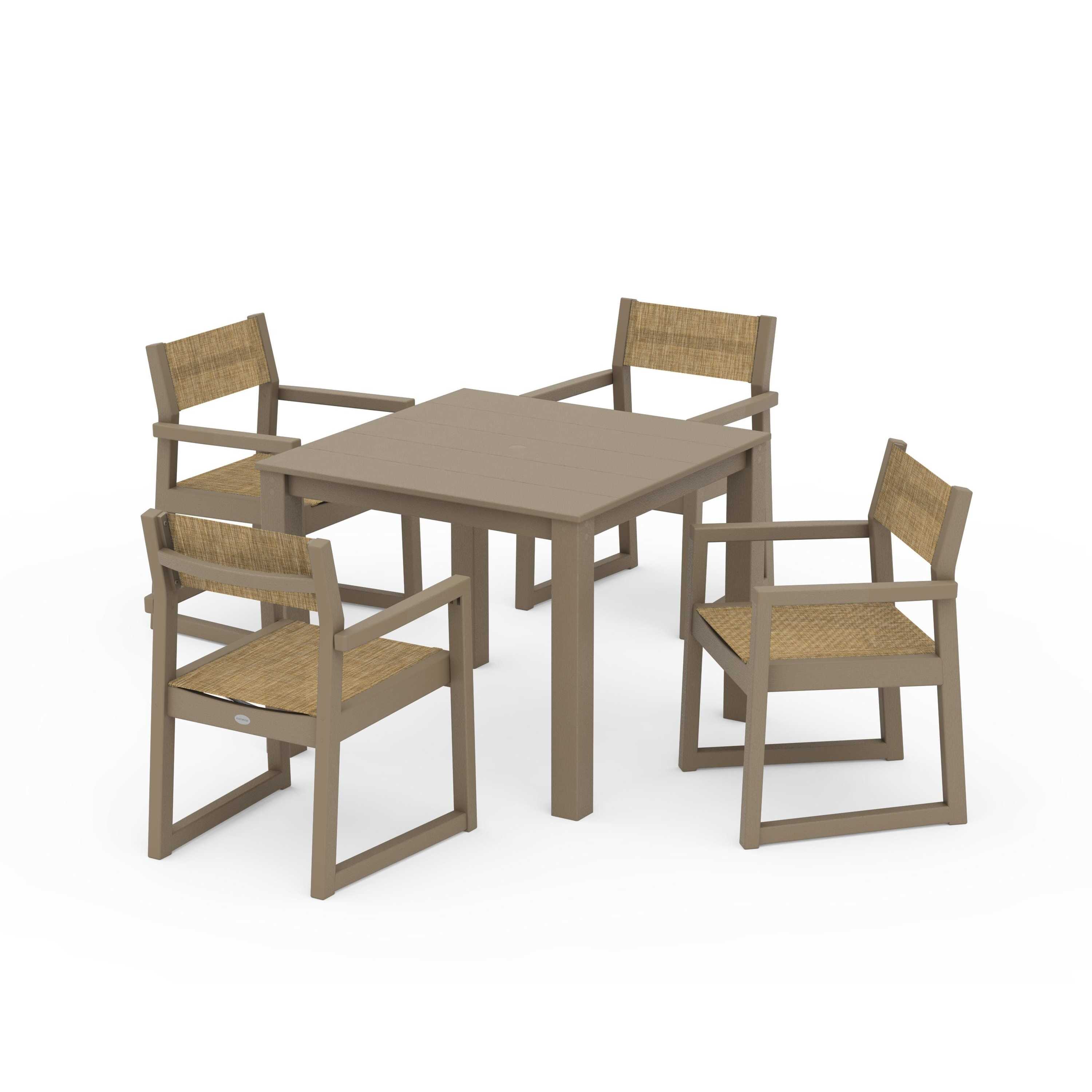 EDGE Sling Arm Chair 5-Piece Parsons Dining Set - Image 72