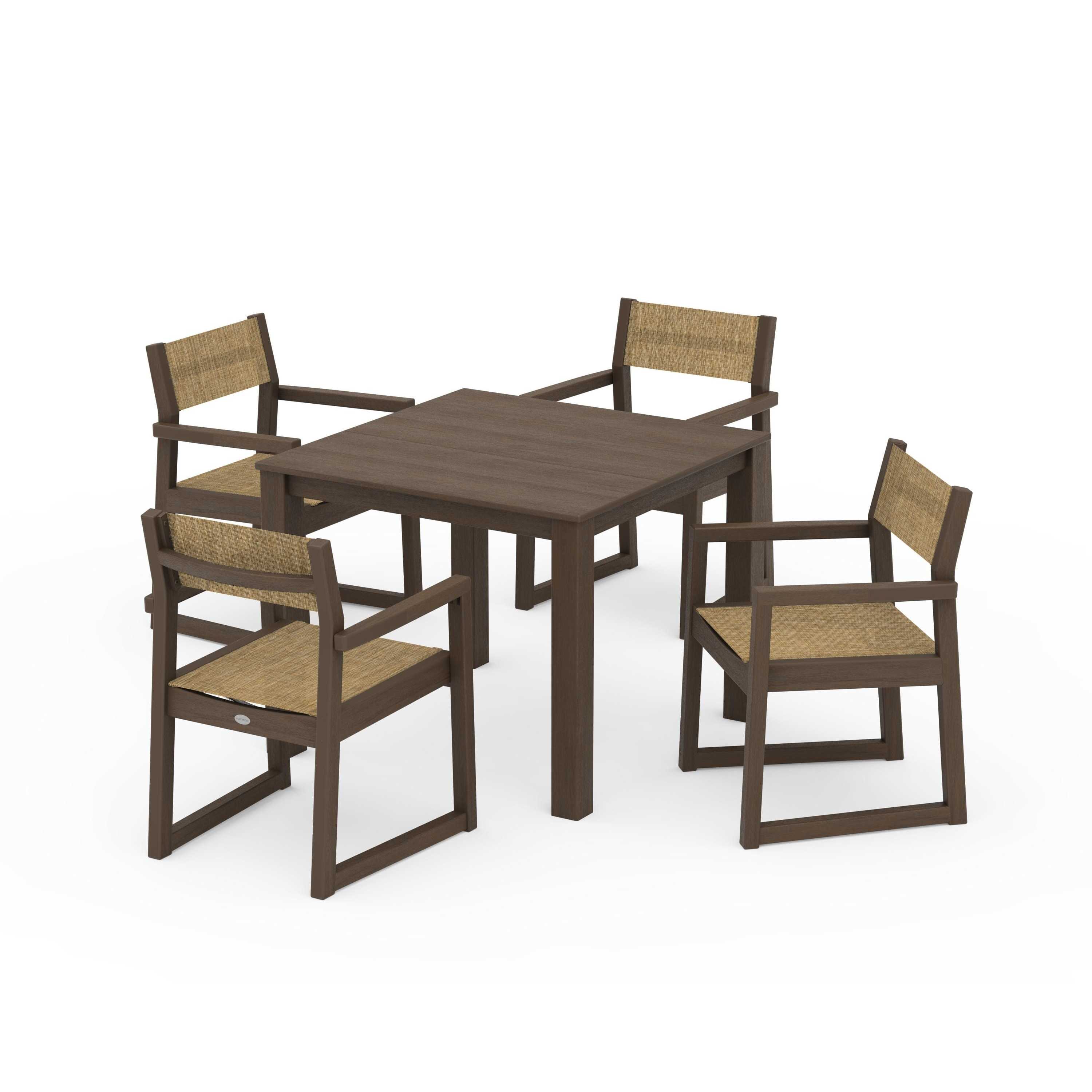 EDGE Sling Arm Chair 5-Piece Parsons Dining Set - Image 73