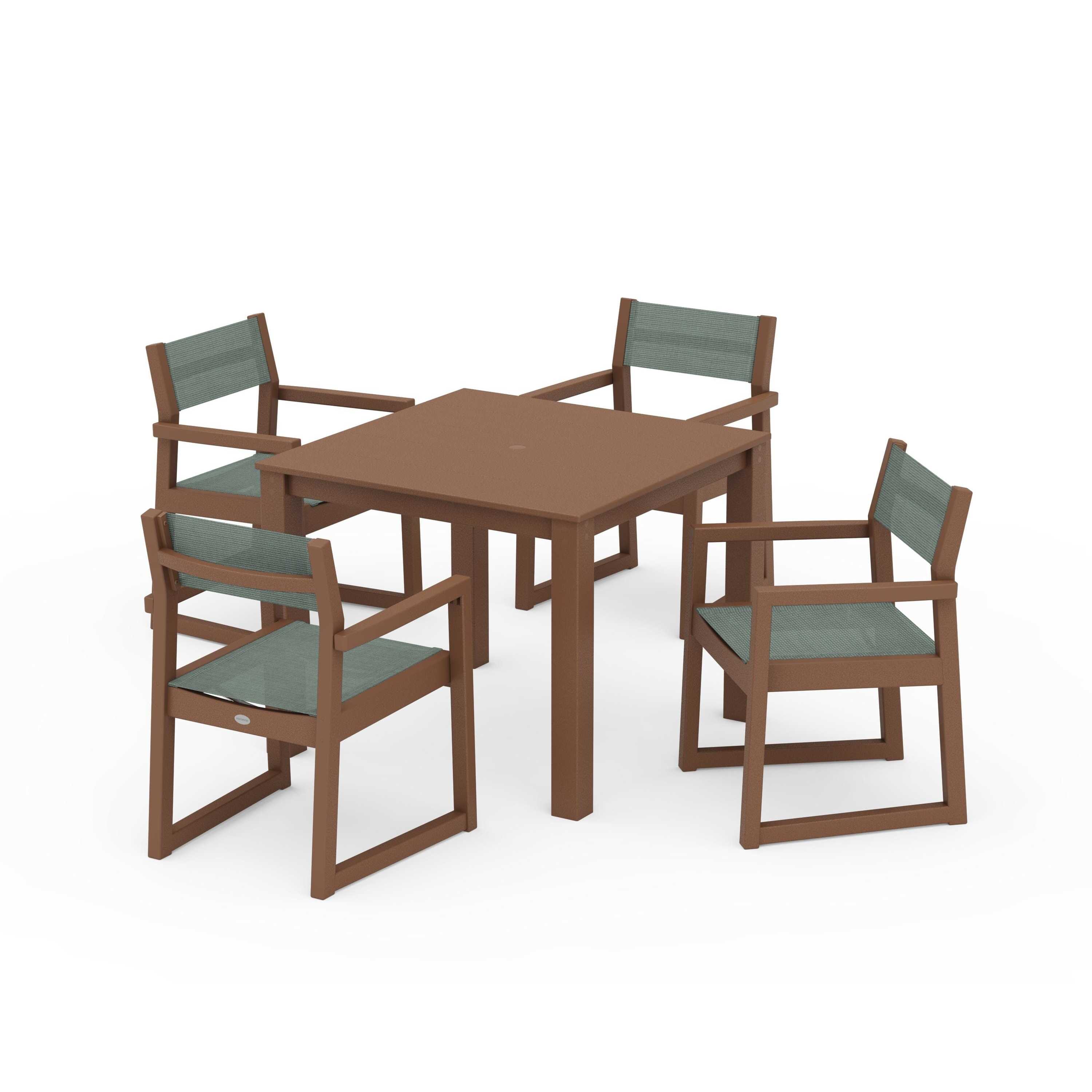 EDGE Sling Arm Chair 5-Piece Parsons Dining Set - Image 77