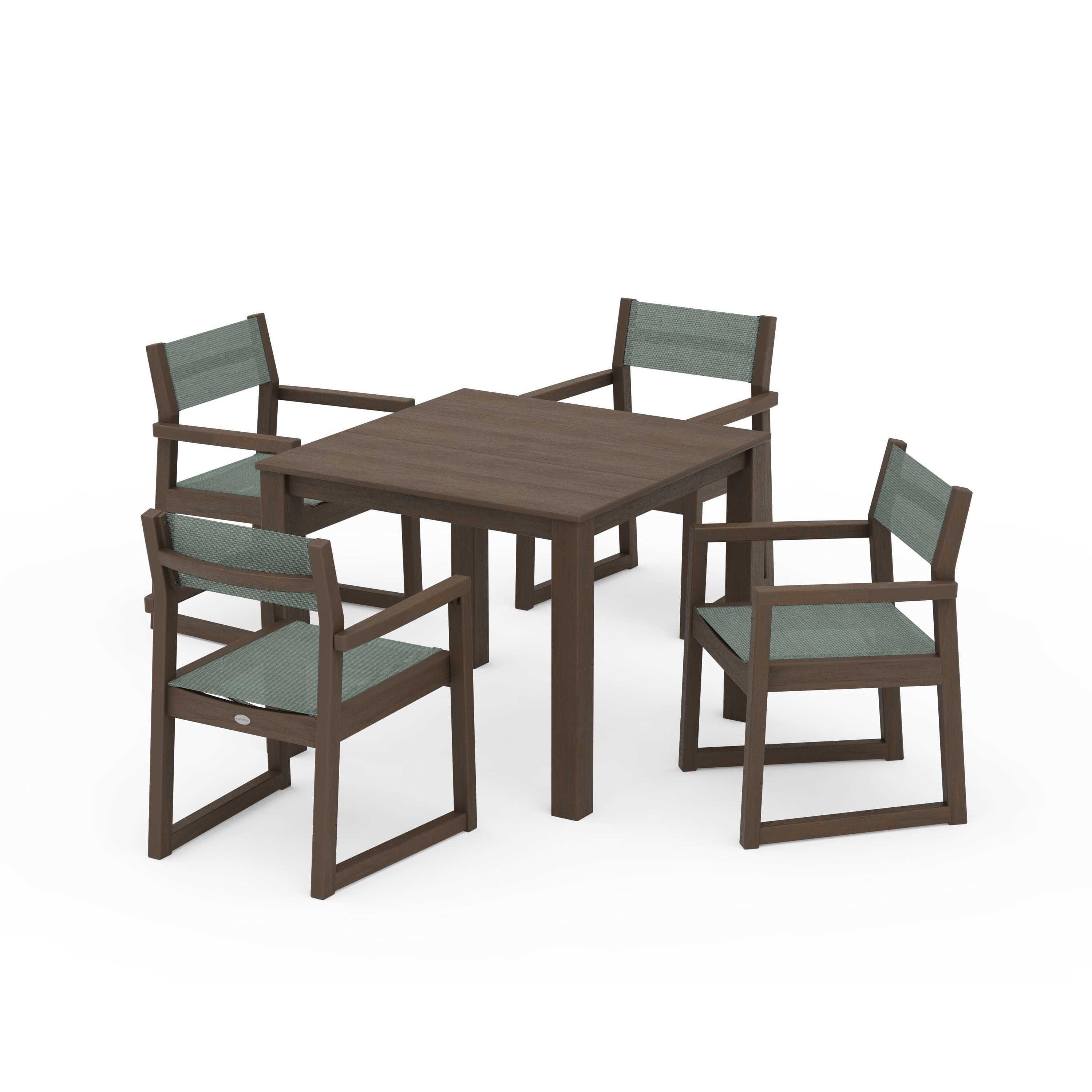 EDGE Sling Arm Chair 5-Piece Parsons Dining Set - Image 78