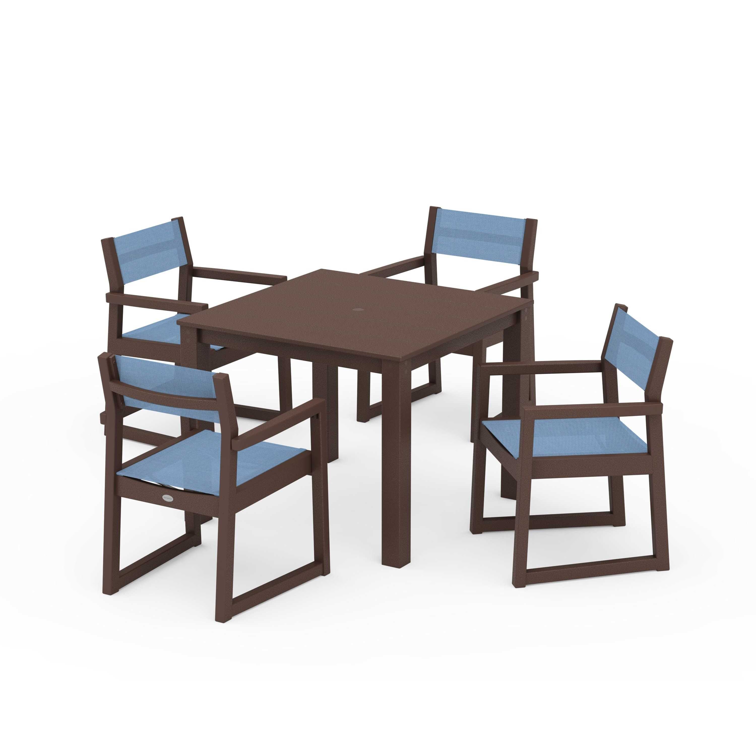 EDGE Sling Arm Chair 5-Piece Parsons Dining Set - Image 83