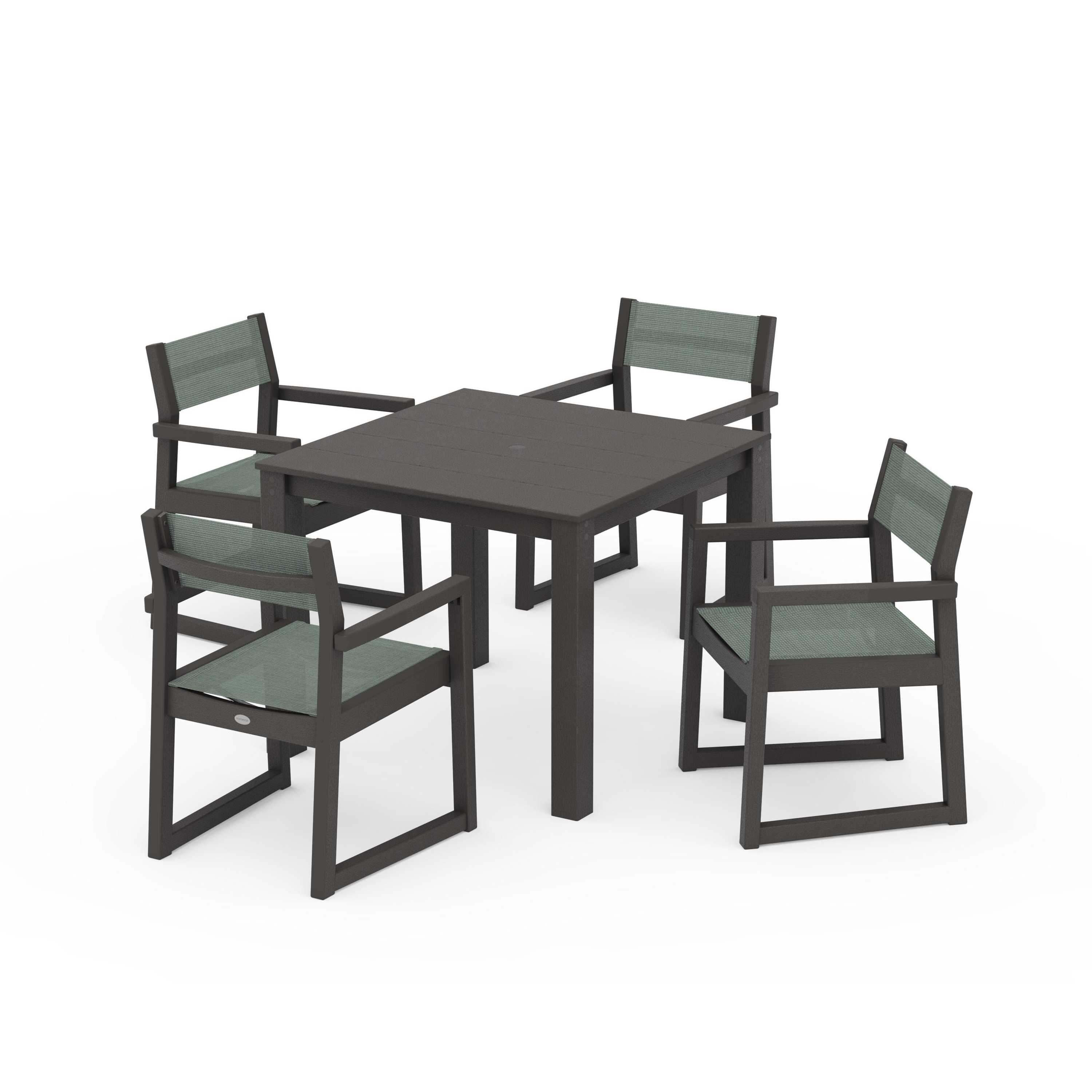 EDGE Sling Arm Chair 5-Piece Parsons Dining Set - Image 87