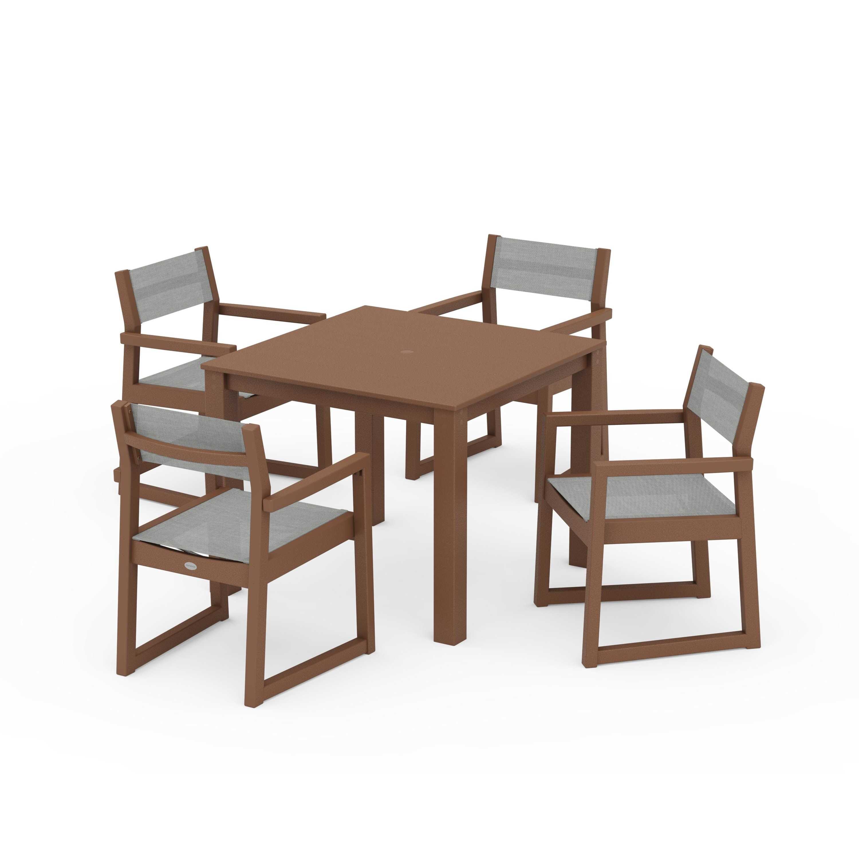EDGE Sling Arm Chair 5-Piece Parsons Dining Set - Image 90