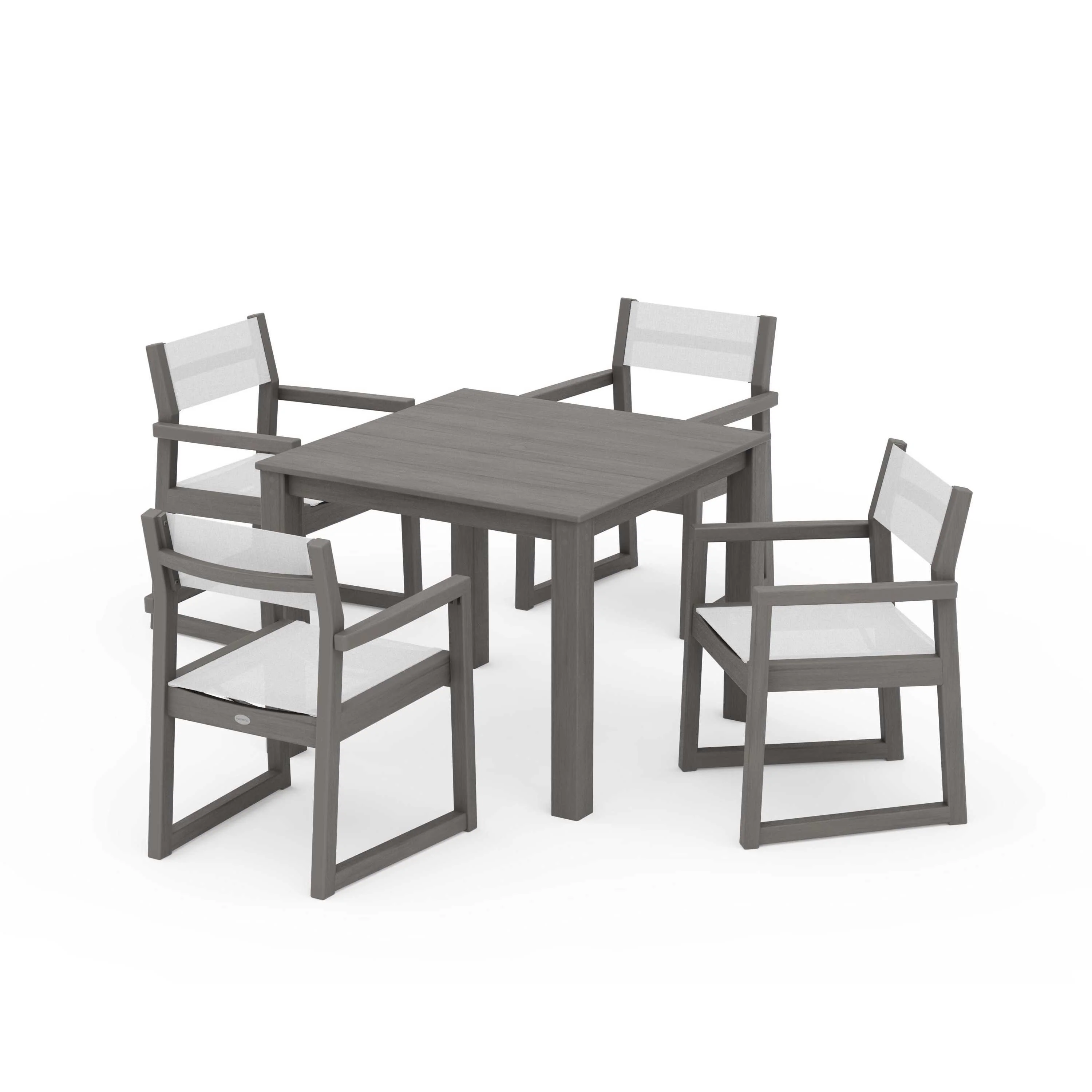EDGE Sling Arm Chair 5-Piece Parsons Dining Set - Image 91