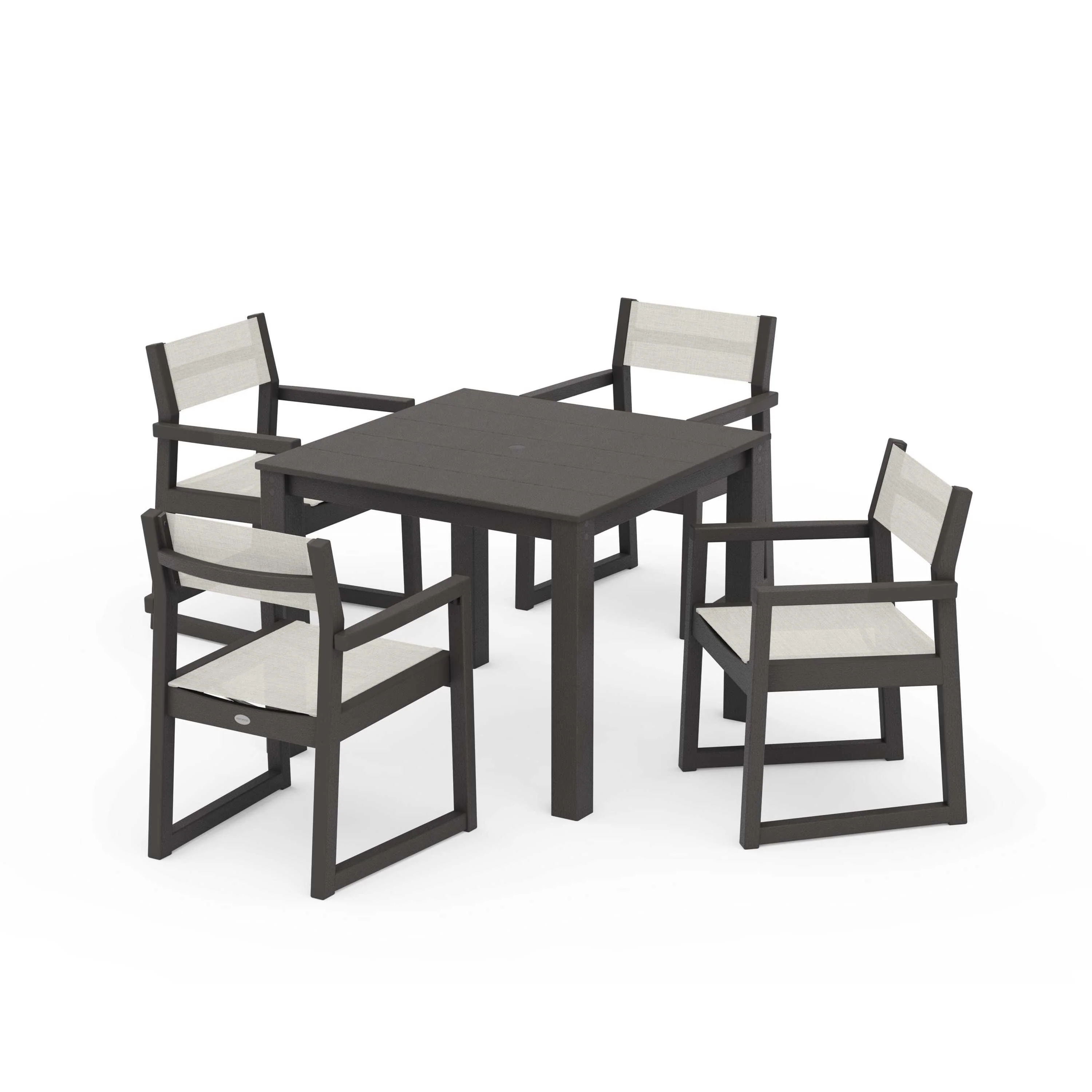 EDGE Sling Arm Chair 5-Piece Parsons Dining Set - Image 98