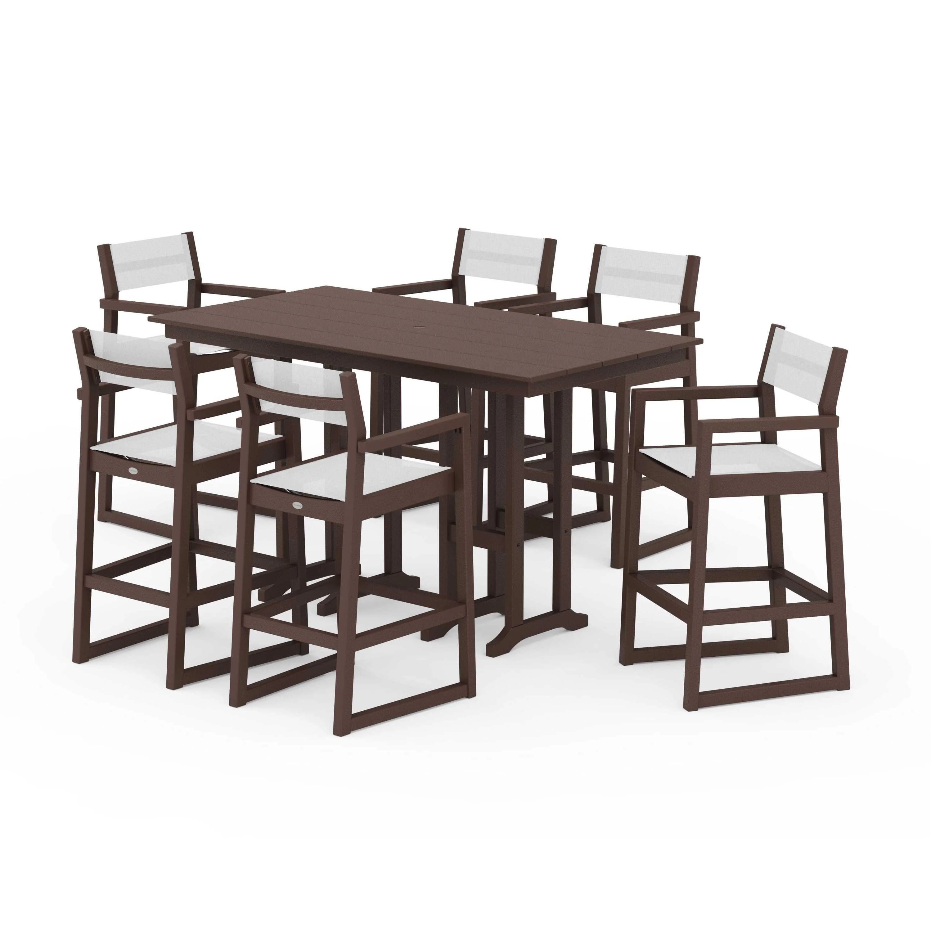 EDGE Sling Arm Chair 7-Piece Farmhouse Bar Set - Image 118